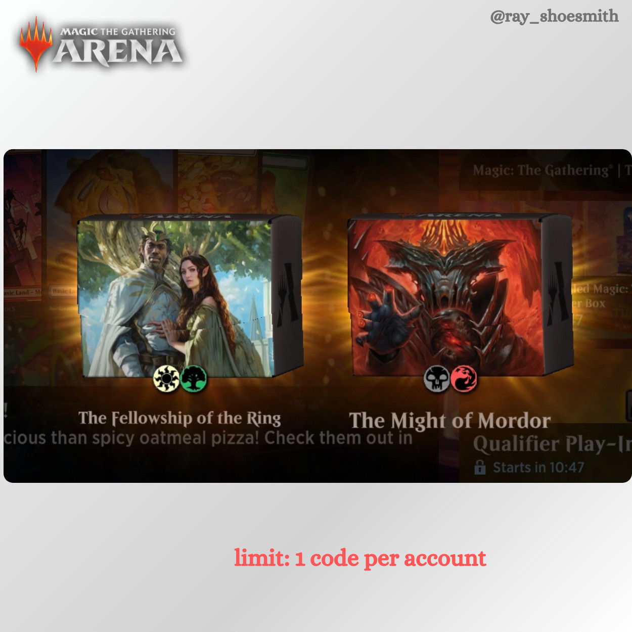 Magic Arena Code 1x Lord of the Rings Starter Kit (2 decks)