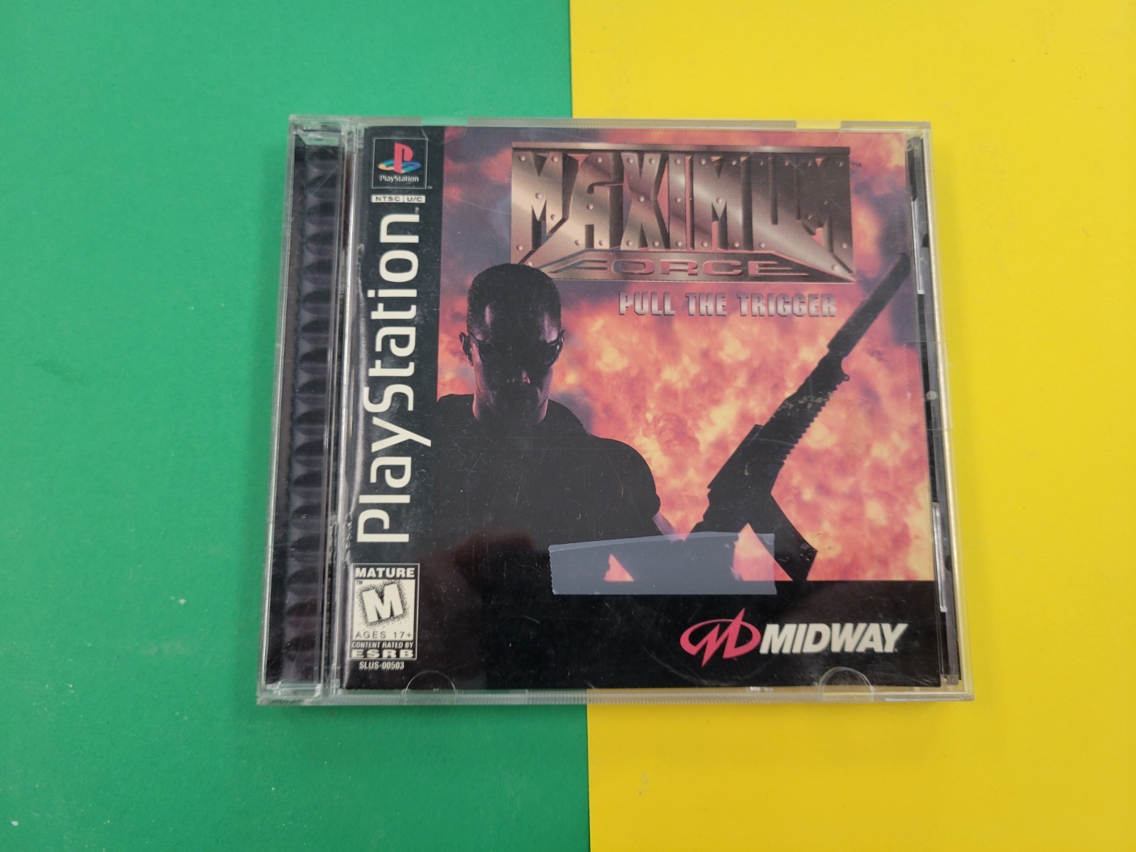 PS1 Maximum Force: Pull the Trigger (PlayStation 1, 1997) PS1 Case And Cover
