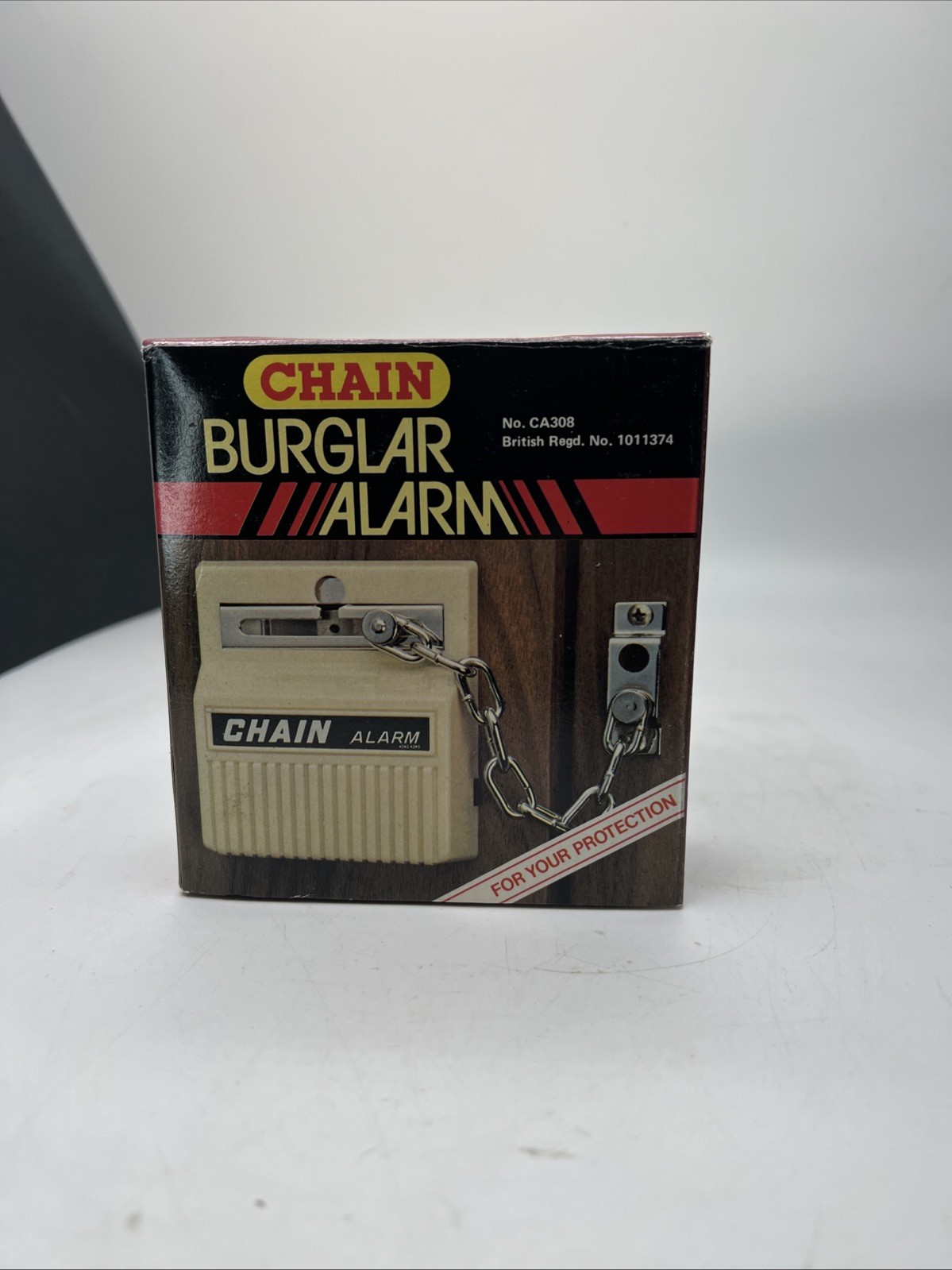 Alarm Chain Burglar British No.1011374 NOS Vintage Made in Hong Kong