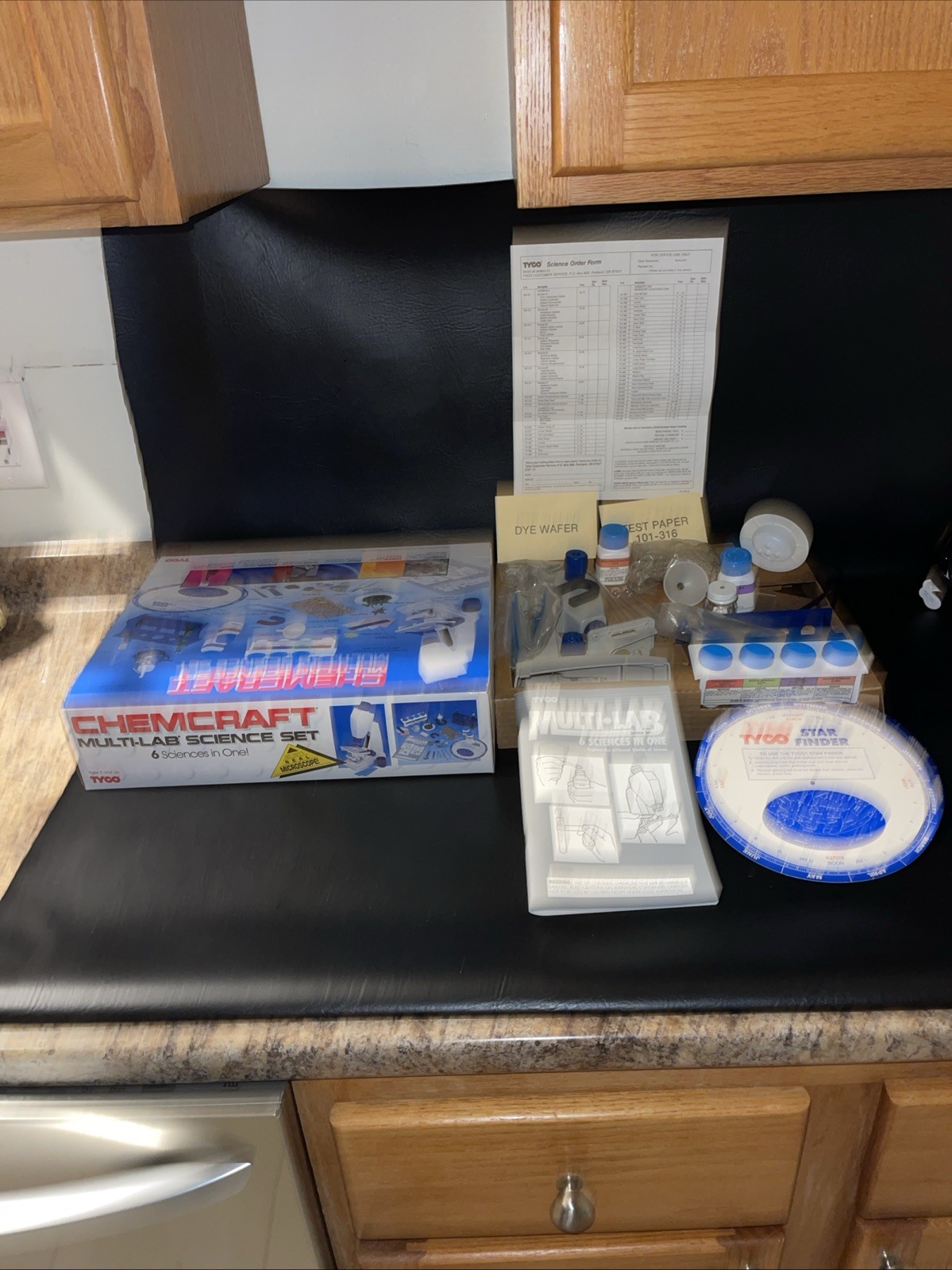 Vintage Tyco chem craft ,Multi Lab Science Set Real Telescope