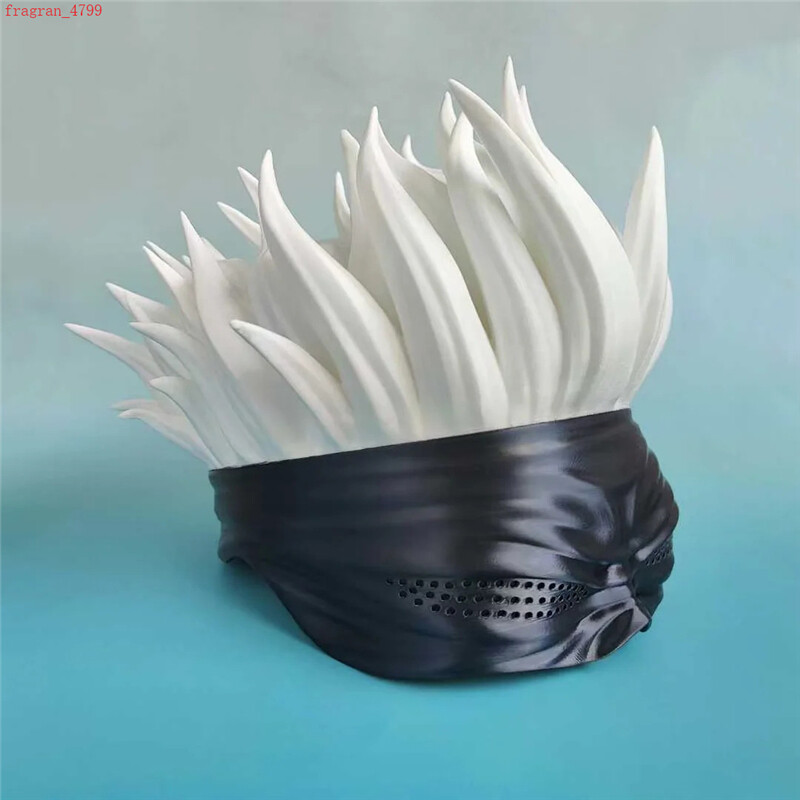 Anime Jujutsu Kaisen Gojo Satoru Cosplay Helmet Mask 1:1 Wearable Model Ornament