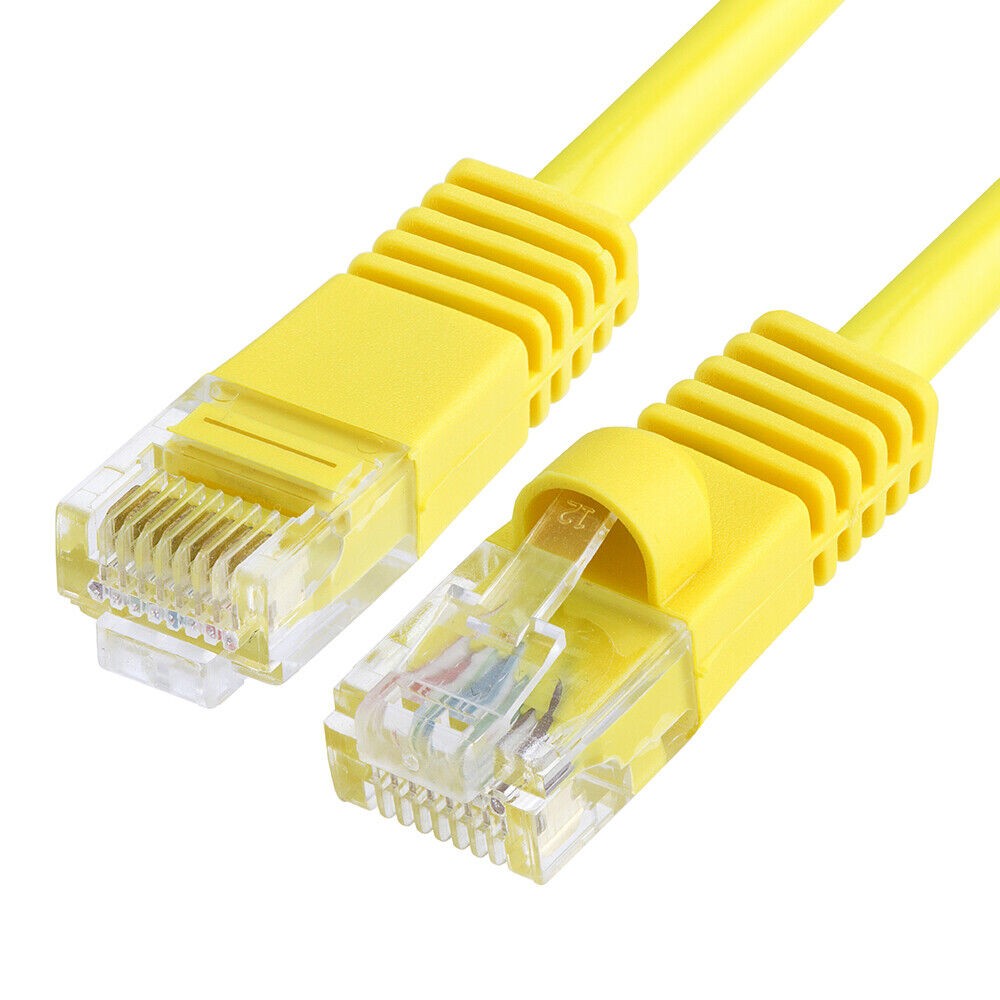 1.5FT Cat5e Ethernet Cable RJ45 LAN Network Patch Cord UTP Cat 5e Cable - Yellow