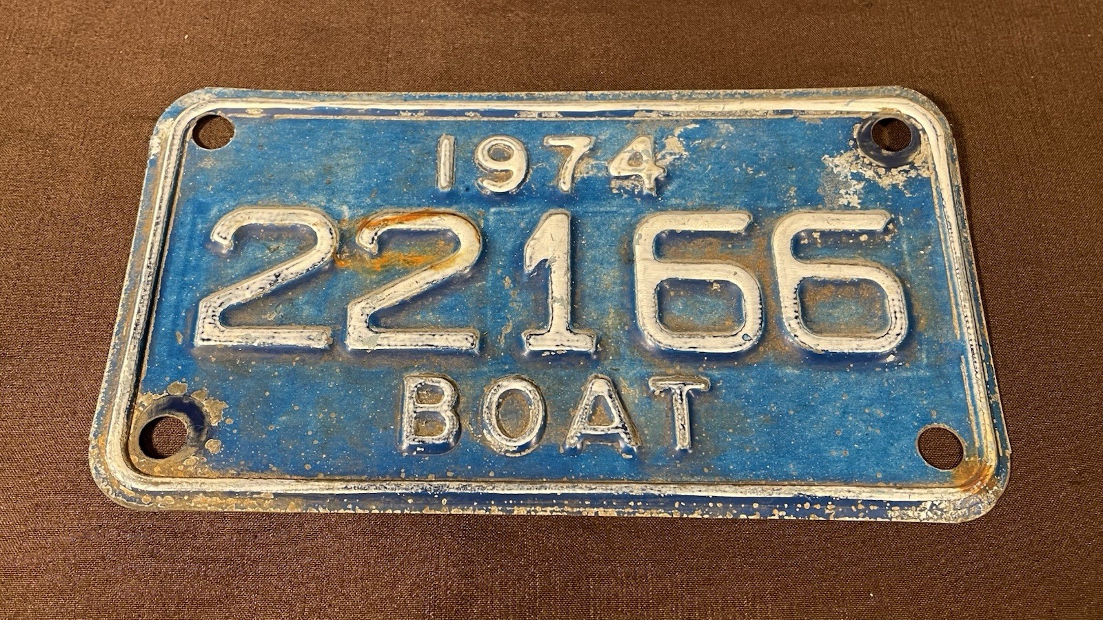 Vintage Michigan Boat License Plate Cabin Cottage Lake House Decor Fishing