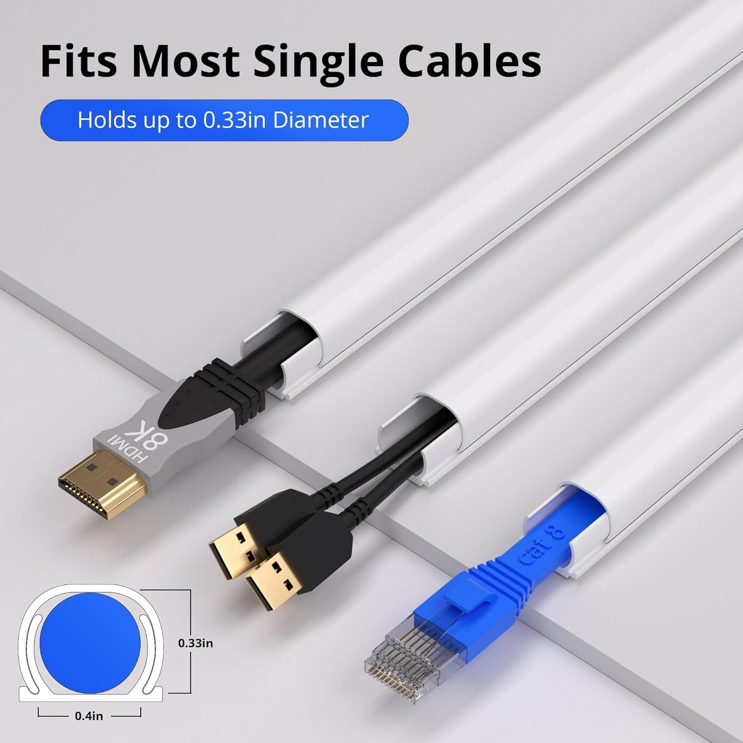 Stylish 85in Paintable Cord Hider - Perfect for Hiding Cables Responsibly
