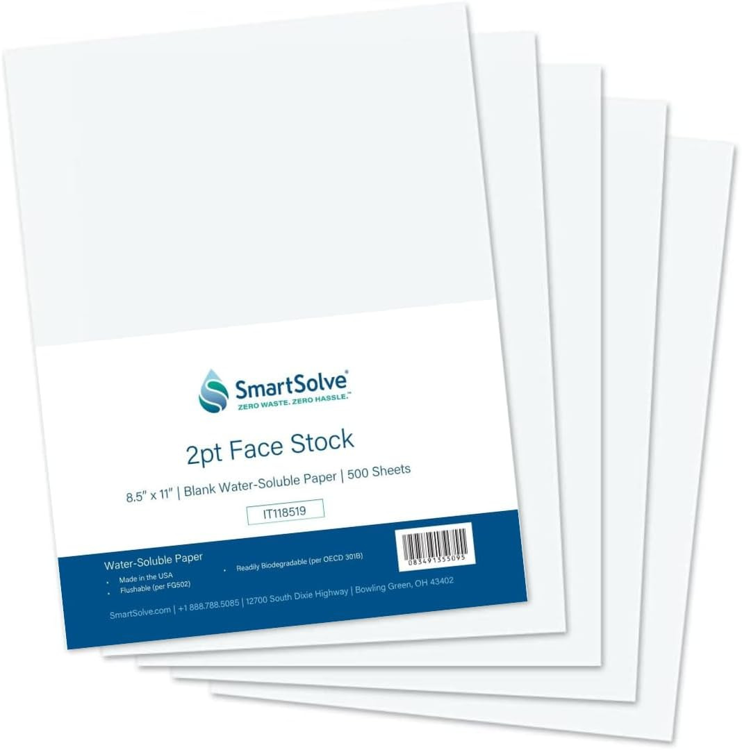 2 Pt. Water-Soluble Bio-Based Paper | Dissolves Quickly in Water |