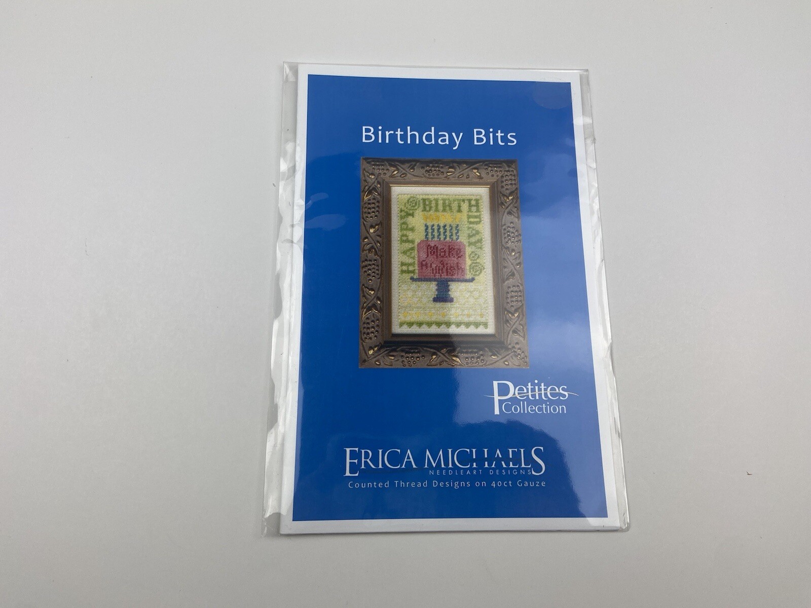 Erica Michaels Birthday Bits Needlepoint Pattern Stitched On Silk Gauze Petites