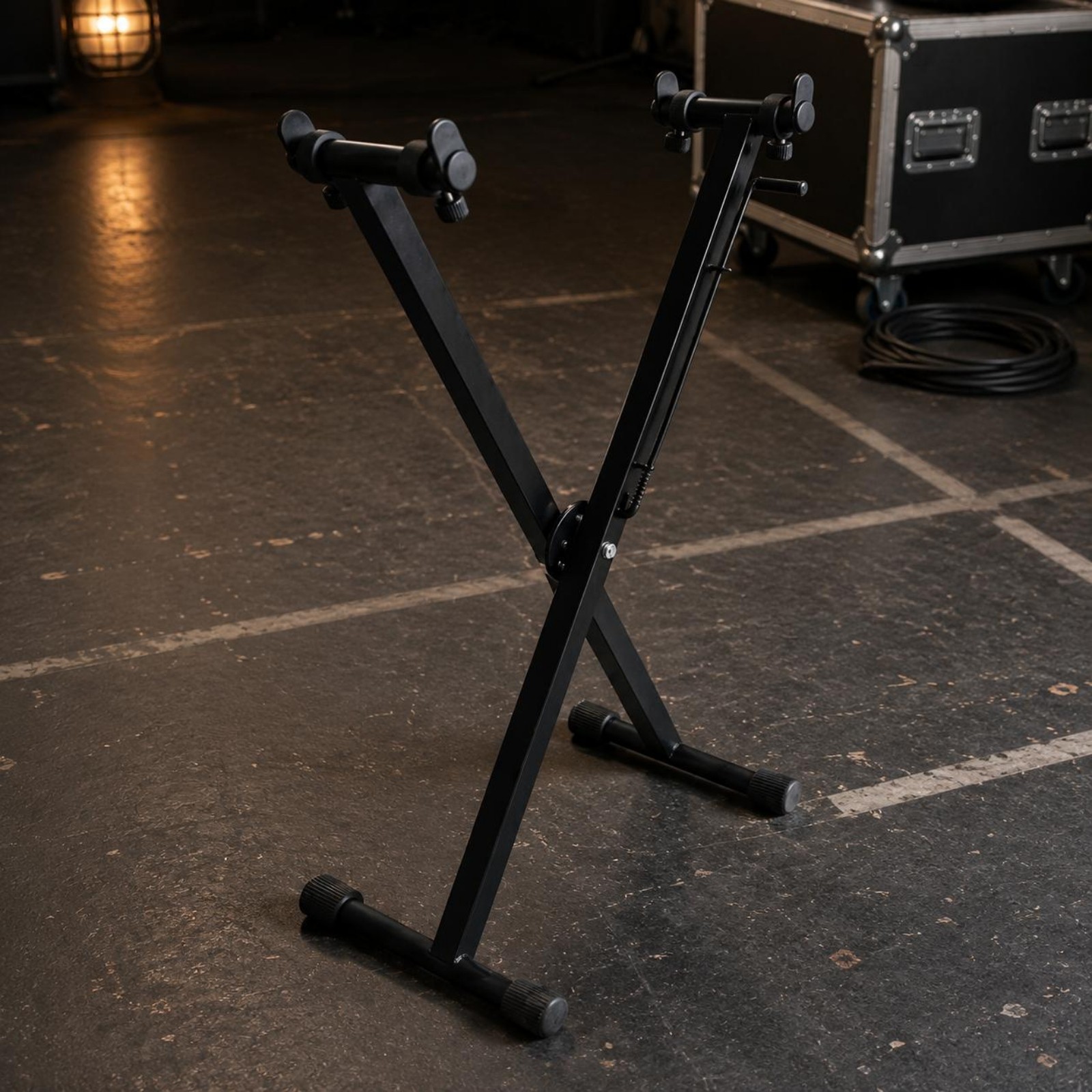 X-Shaped Frame Keyboard Stand Locking Straps Double X Keyboard for Stage,