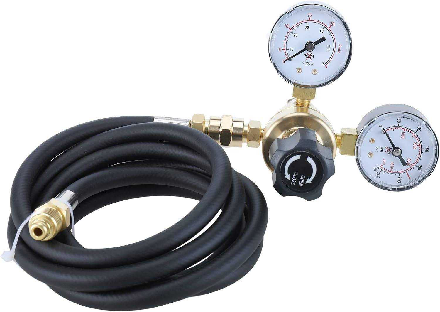 Argon CO2 Regulators Gauges Gas Welding Regulator CGA580 with 80Inch Hose for Mi