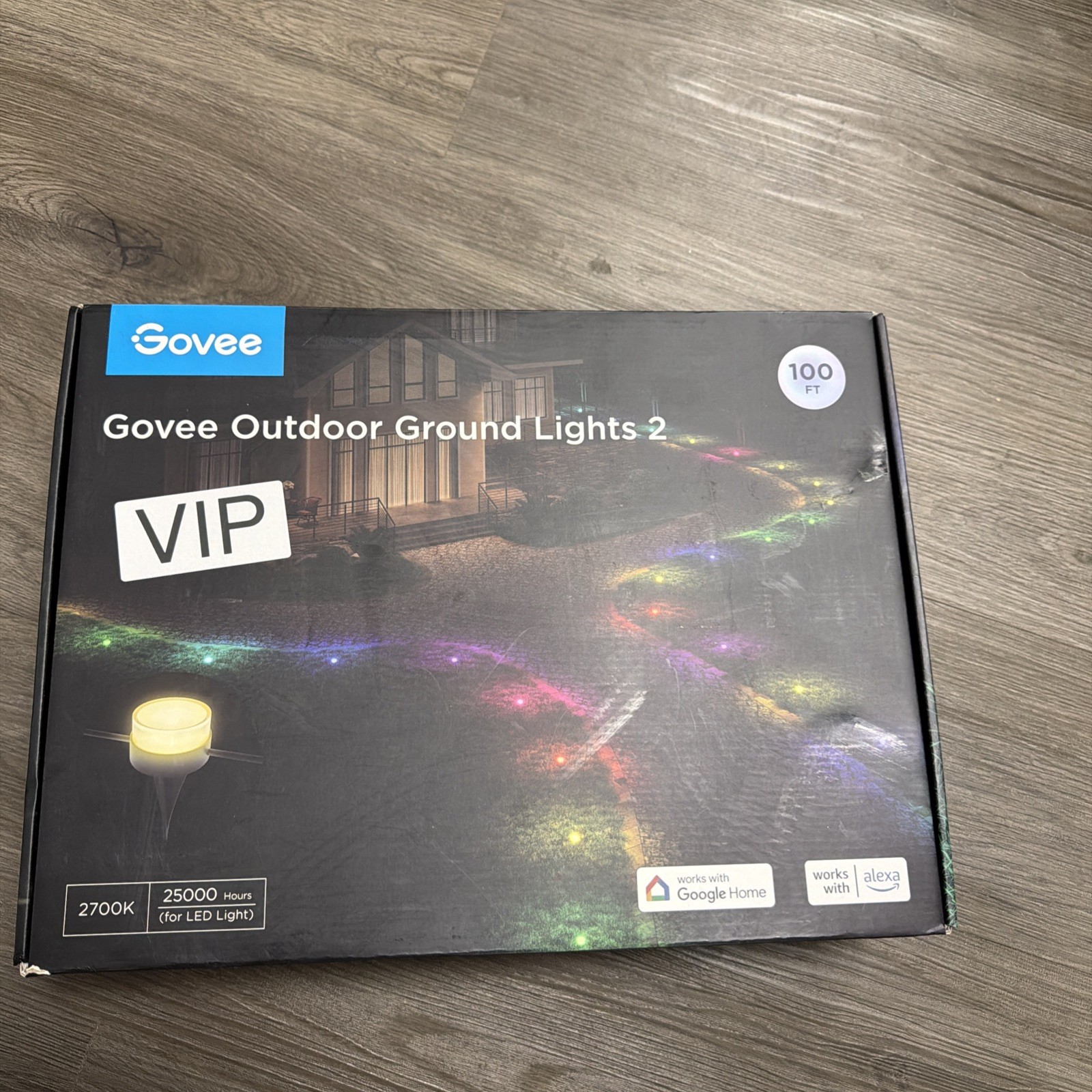 Sealed GOVEE Outdoor Ground Lights 2 Outdoor Christmas, 30 Pack RGBIC 100Ft