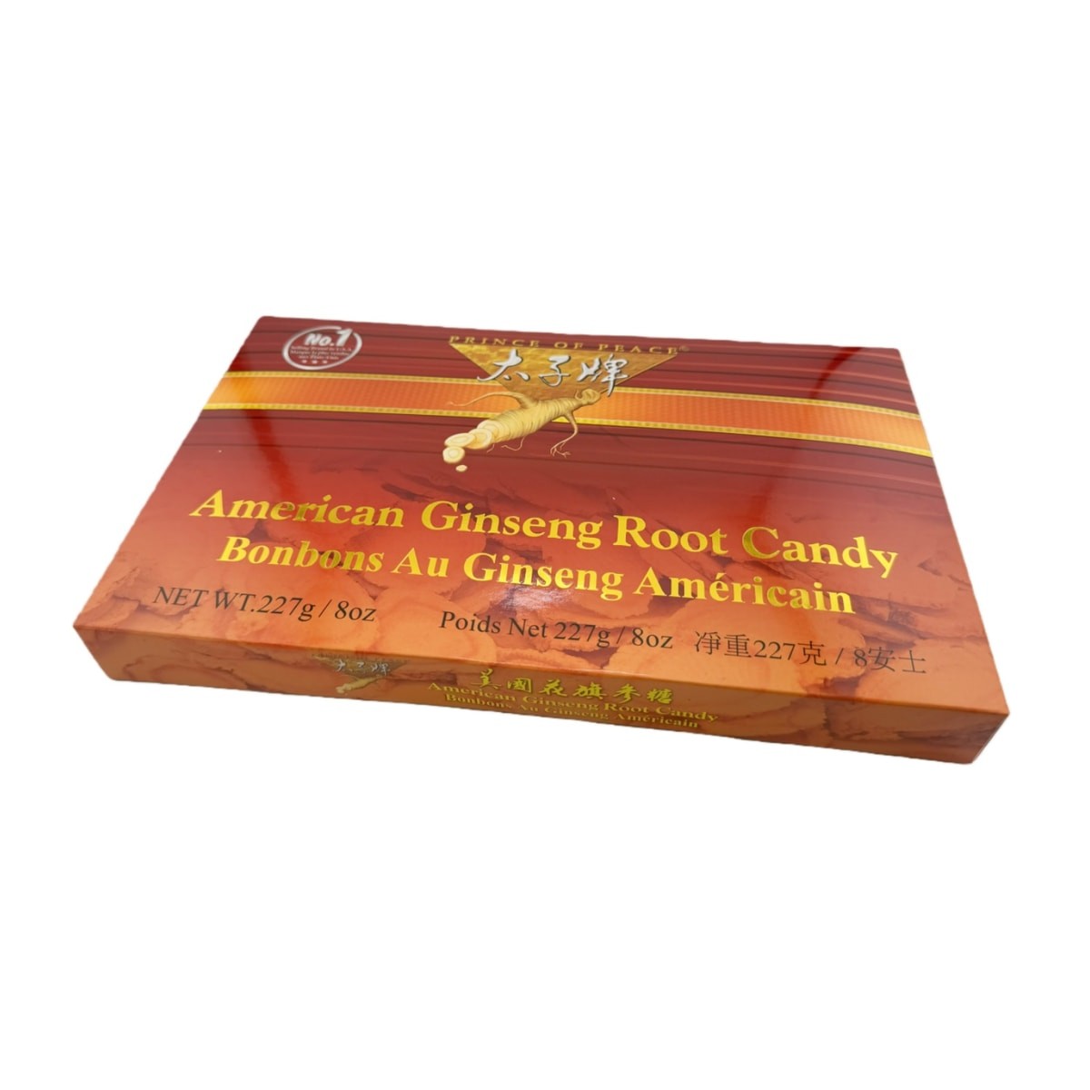 2 Packs American Ginseng Root Candy 8oz-Gift Box