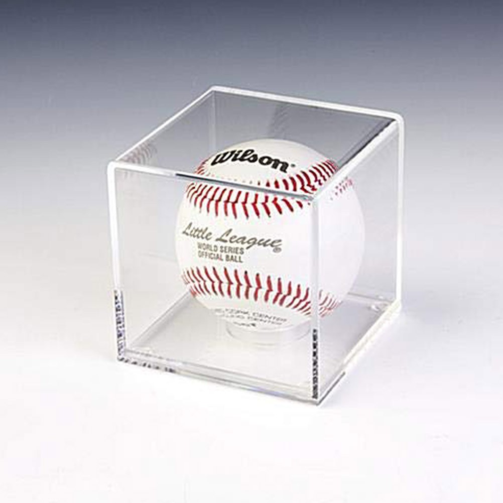 2Pcs Transparent Acrylic Baseball Holder with Stable Cradle for Display
