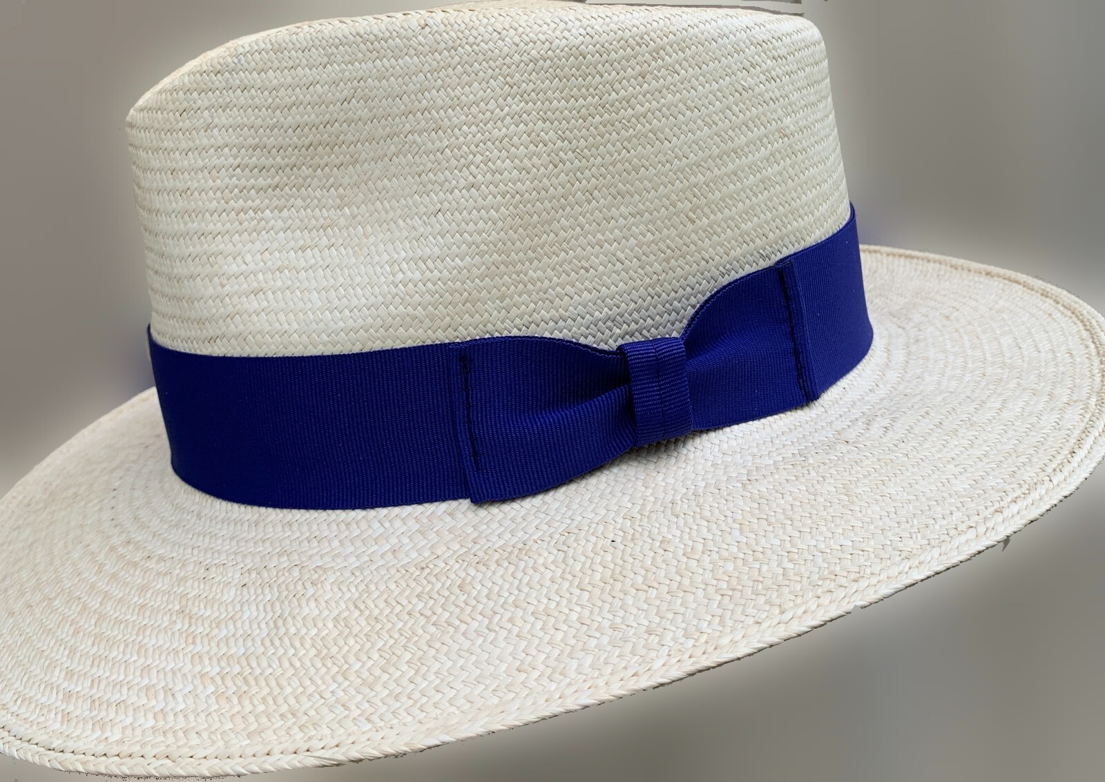 Solid Blue Band - Men Sun Panama Hat fedora Replacement strap