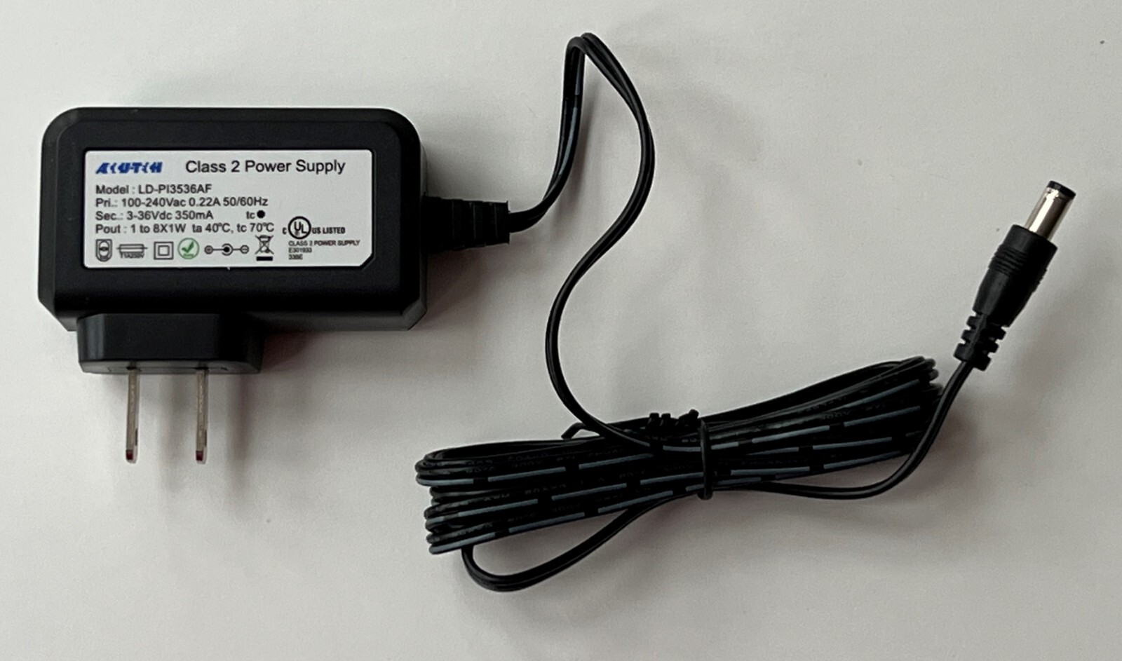 Model: LD-P13536AF LED Constant Current Driver Wall Plug 350mA