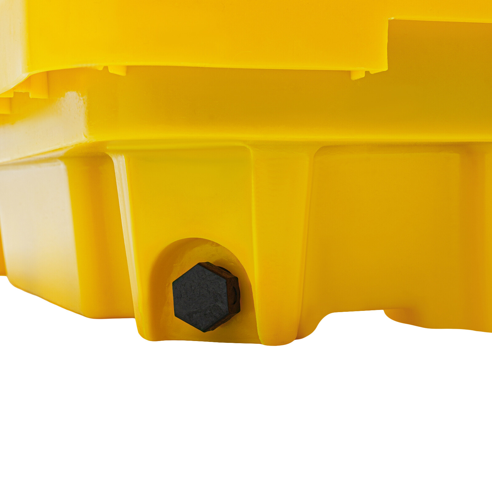 Leak Containment Platform, Overflow Containment Tray, Yellow and Black -