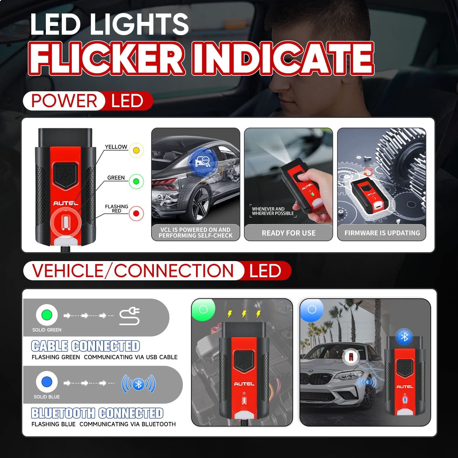 Autel MaxiVCI VCI V200 Bluetooth Diagnostic Interface For KM100 ITS600 MS906 Pro