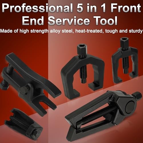 5pcs Pitman Arm Puller Ball Joint Separator, Tie Rod End Tool for Ball black