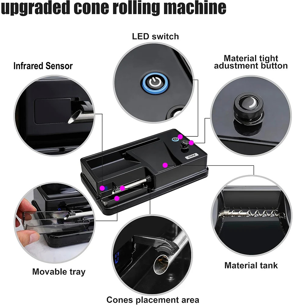 Cigarette Machine Automatic Electric Rolling Roller Tobacco Injector Maker US
