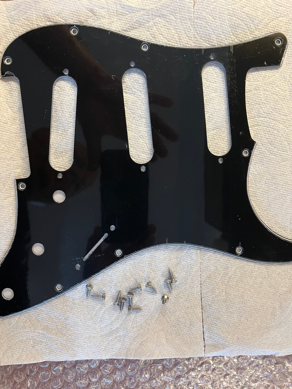 NEW! 3-Ply Black 11 Hole SSS Stratocaster Pickguard
