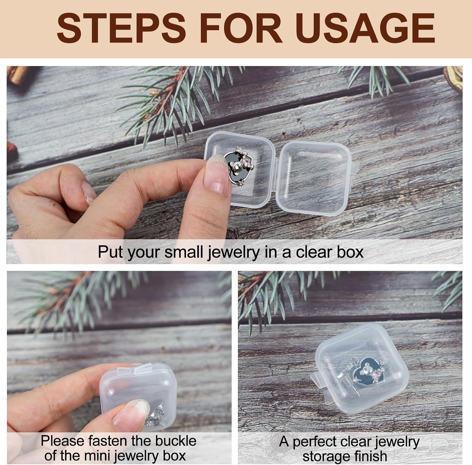 80 PCS Small Clear Jewelry Containers, Mini Transparent Plastic Bead Storage ...