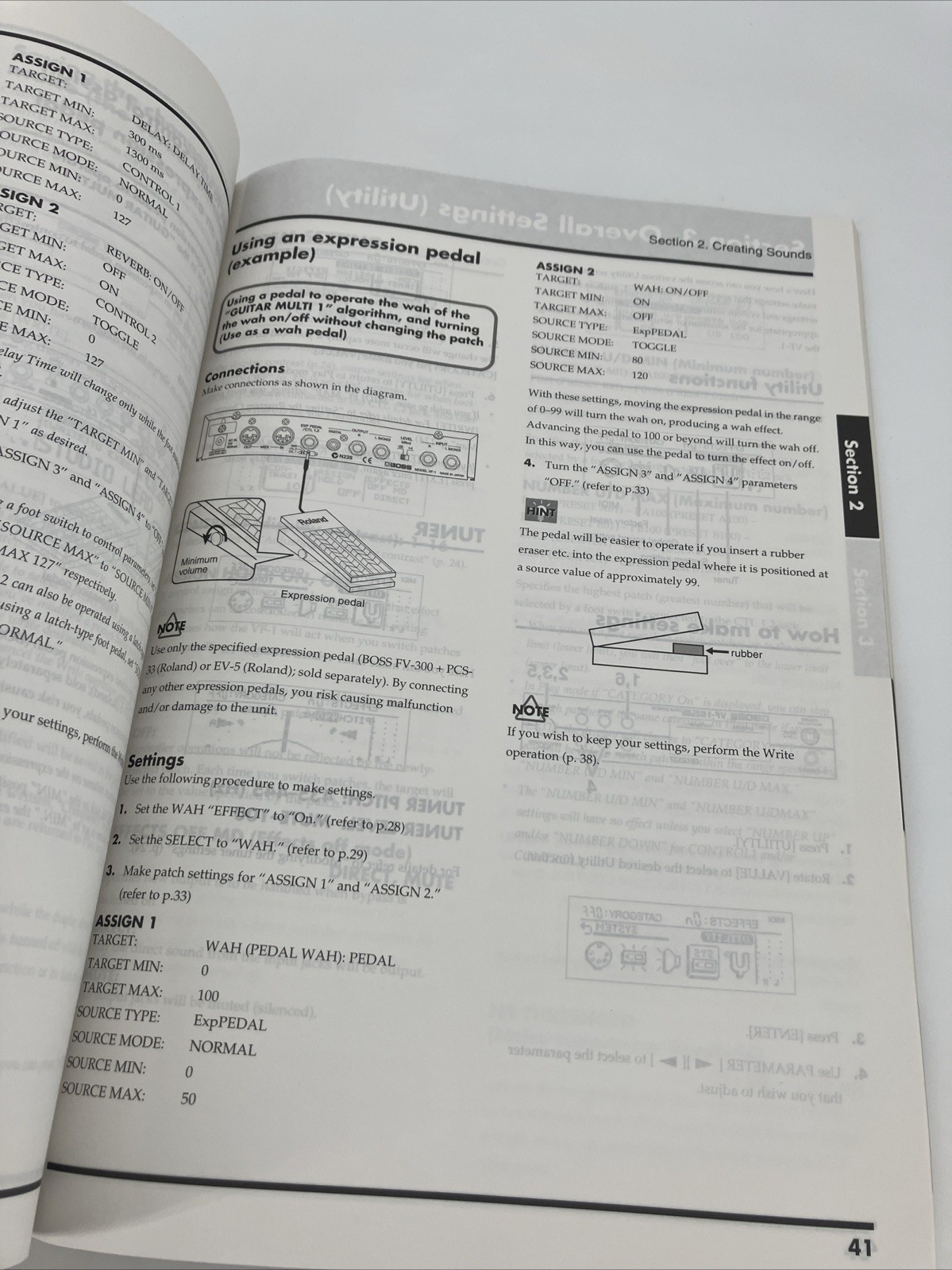 Instruction Manual for Boss Multi-Effects Vf-1 Processor. OEM. Fast Shipping.