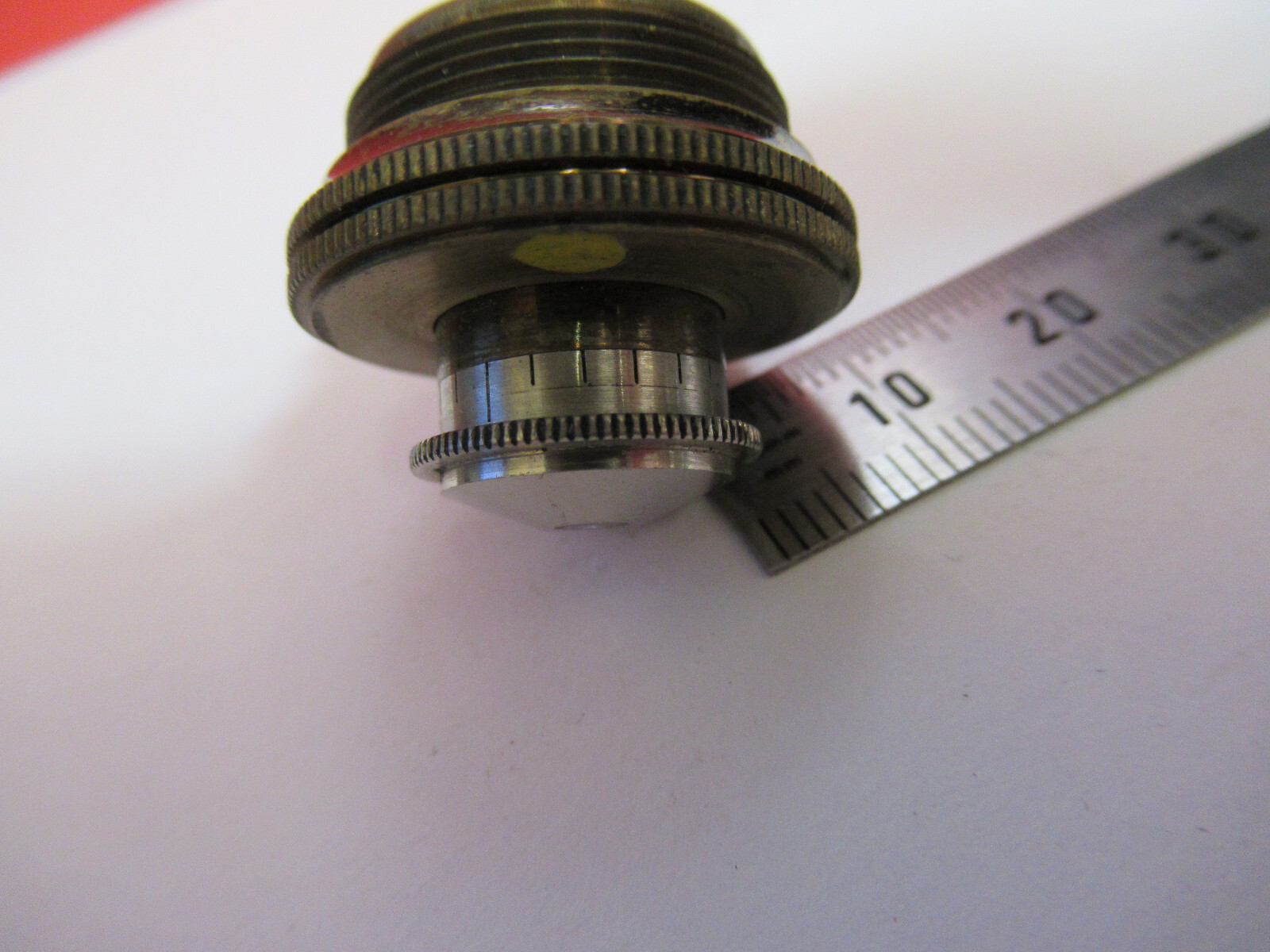 ANTIQUE BRASS BAUSCH LOMB MINI OBJECTIVE MICROSCOPE PART AS PICTURED Q2-59