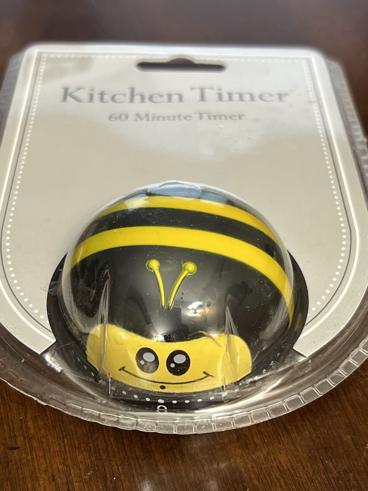Black & Yellow Smiling Bee Design Kitchen 60 Minute Timer