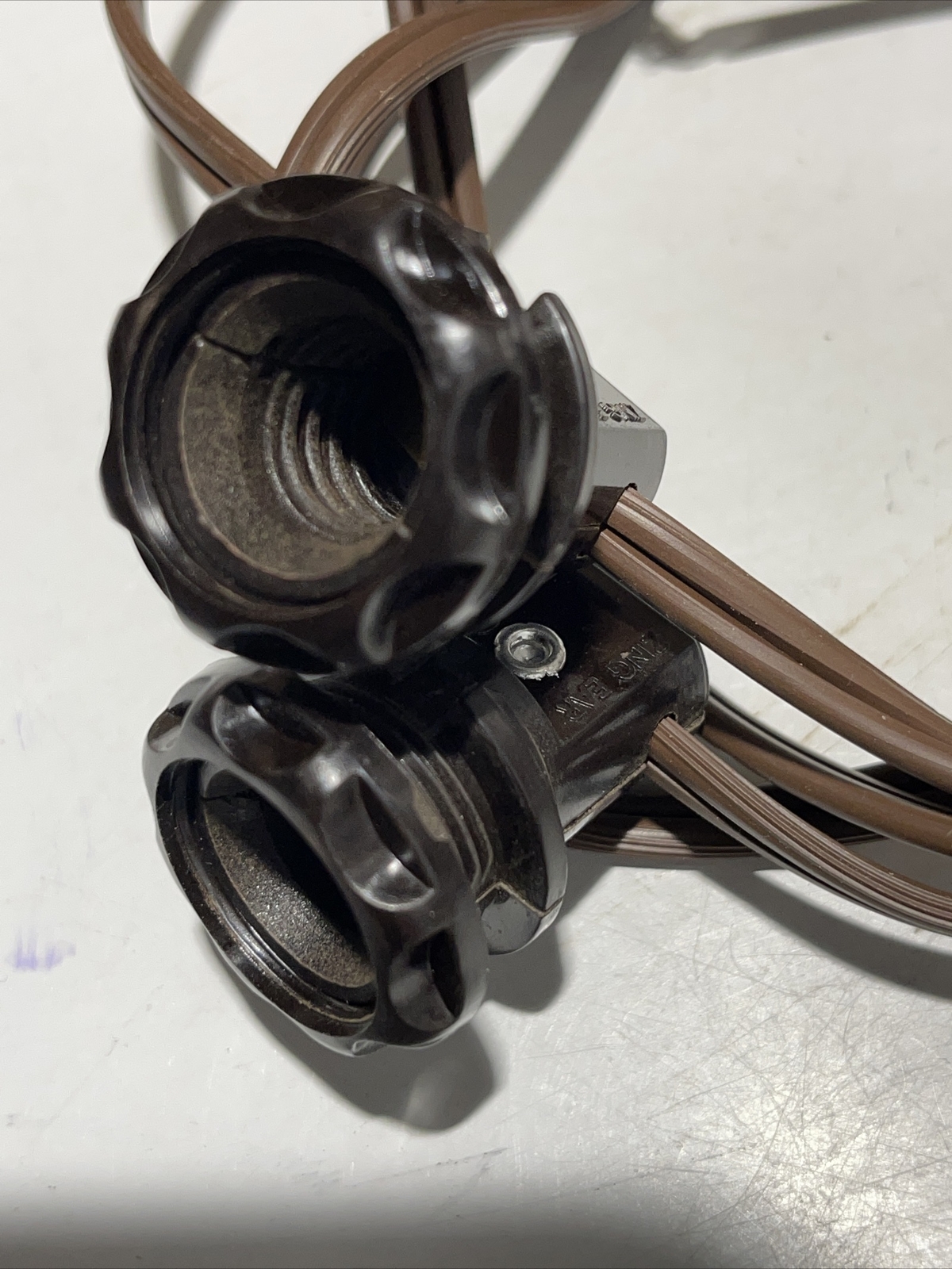 6 LIGHT ~E12 CANDELABRA HARNESS STRING SET WITH BAKELITE RINGS
