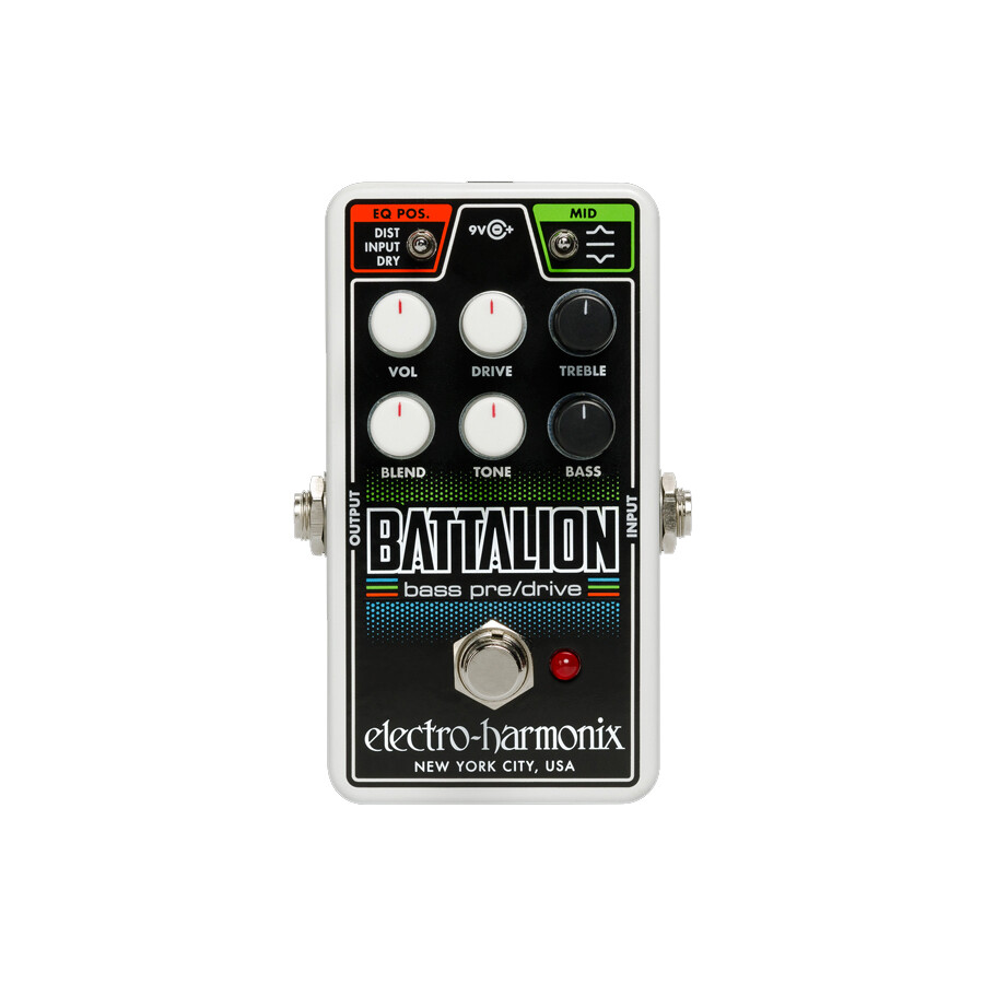 Electro Harmonix Nano Battalion Bass Preamp & Overdrive Effects Pedal, New!