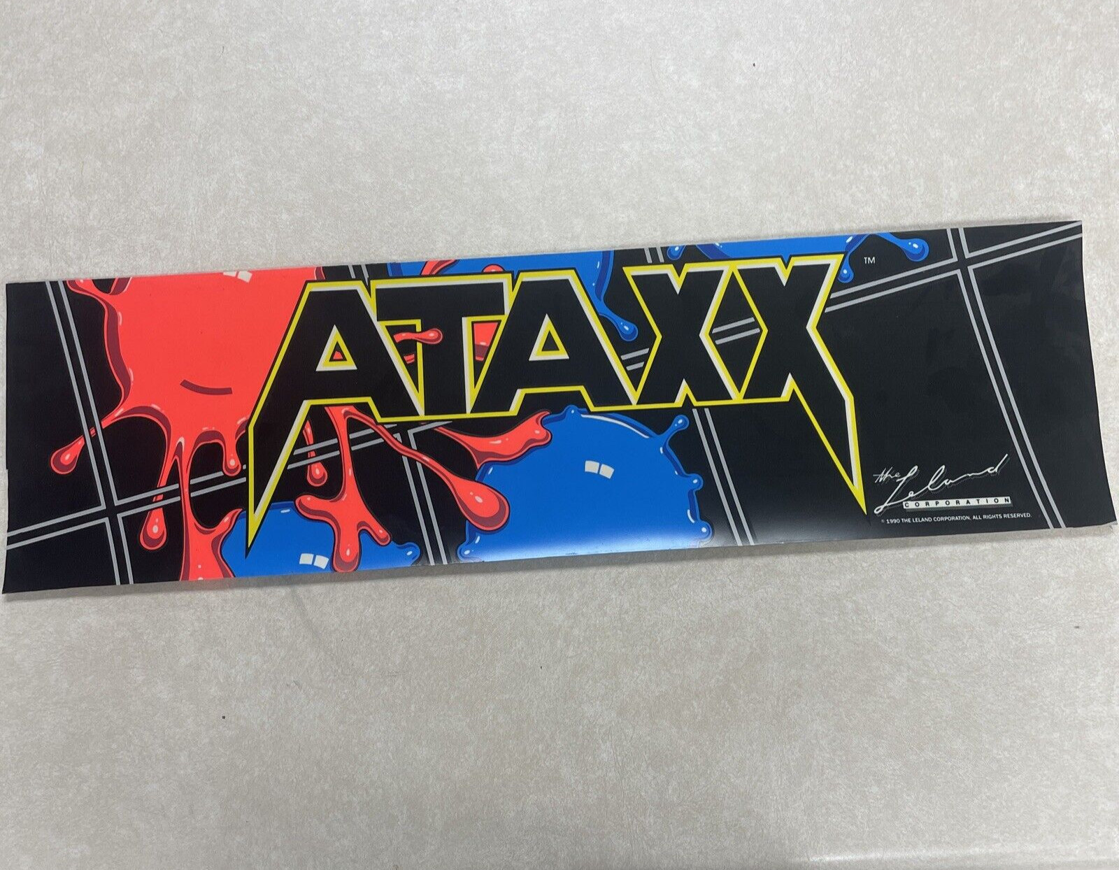 Ataxx Arcade Marquee Leland Original
