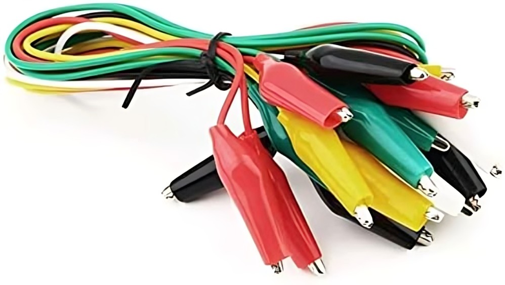 10PCS Alligator Clip Test Lead Wires Double Ended Electrical Testing Cable