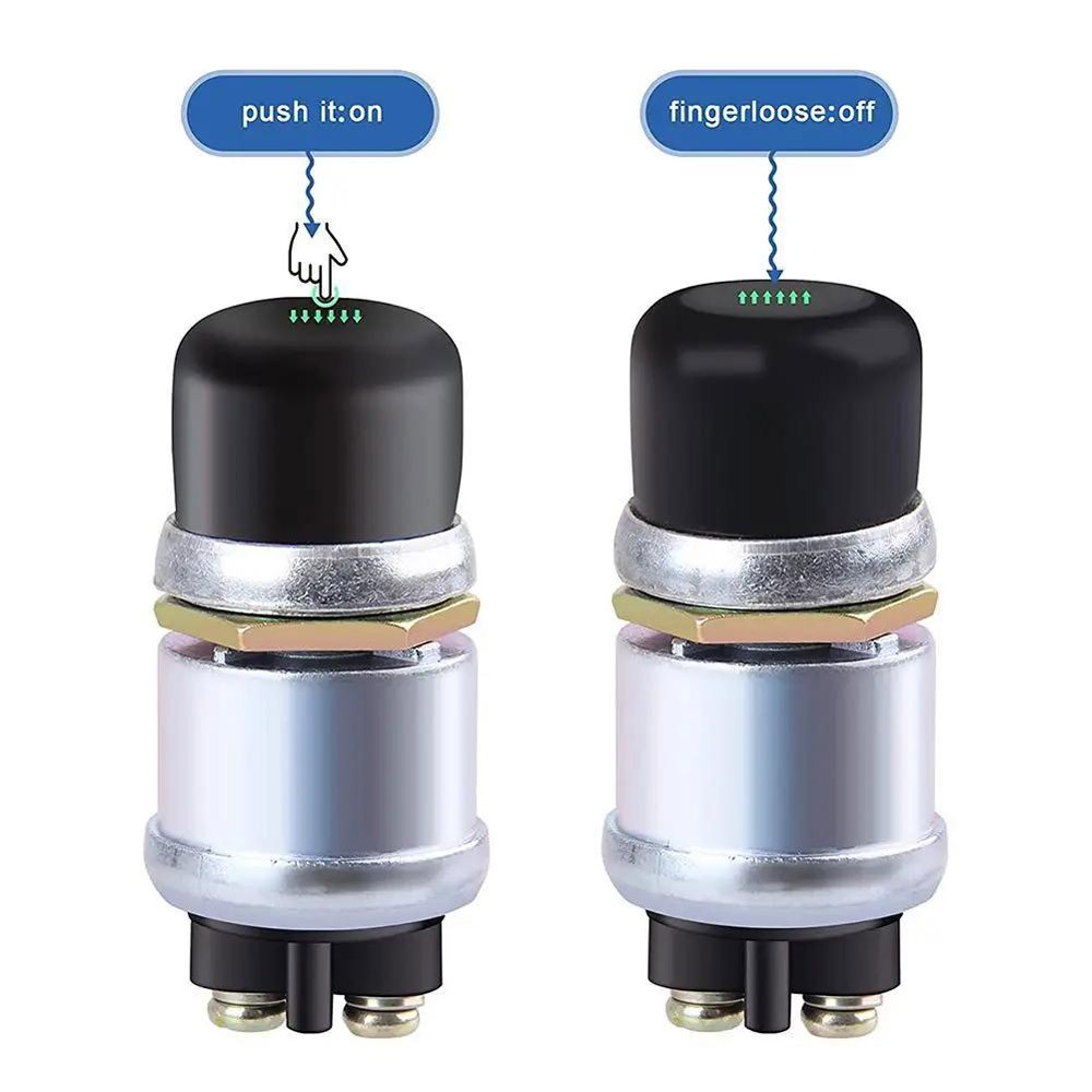 4 PCS 12 Volt DC Heavy-Duty Start Momentary Push-Button Starter 50 Amps Switch