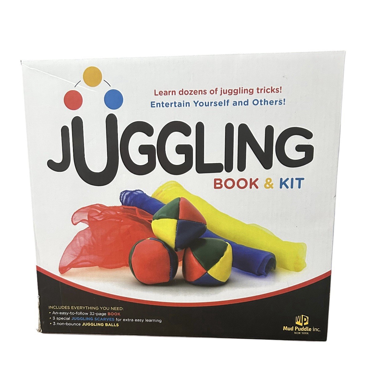 Juggling Book & Kit For Beginners Complete Set Balls & Scarves Learn To Juggle