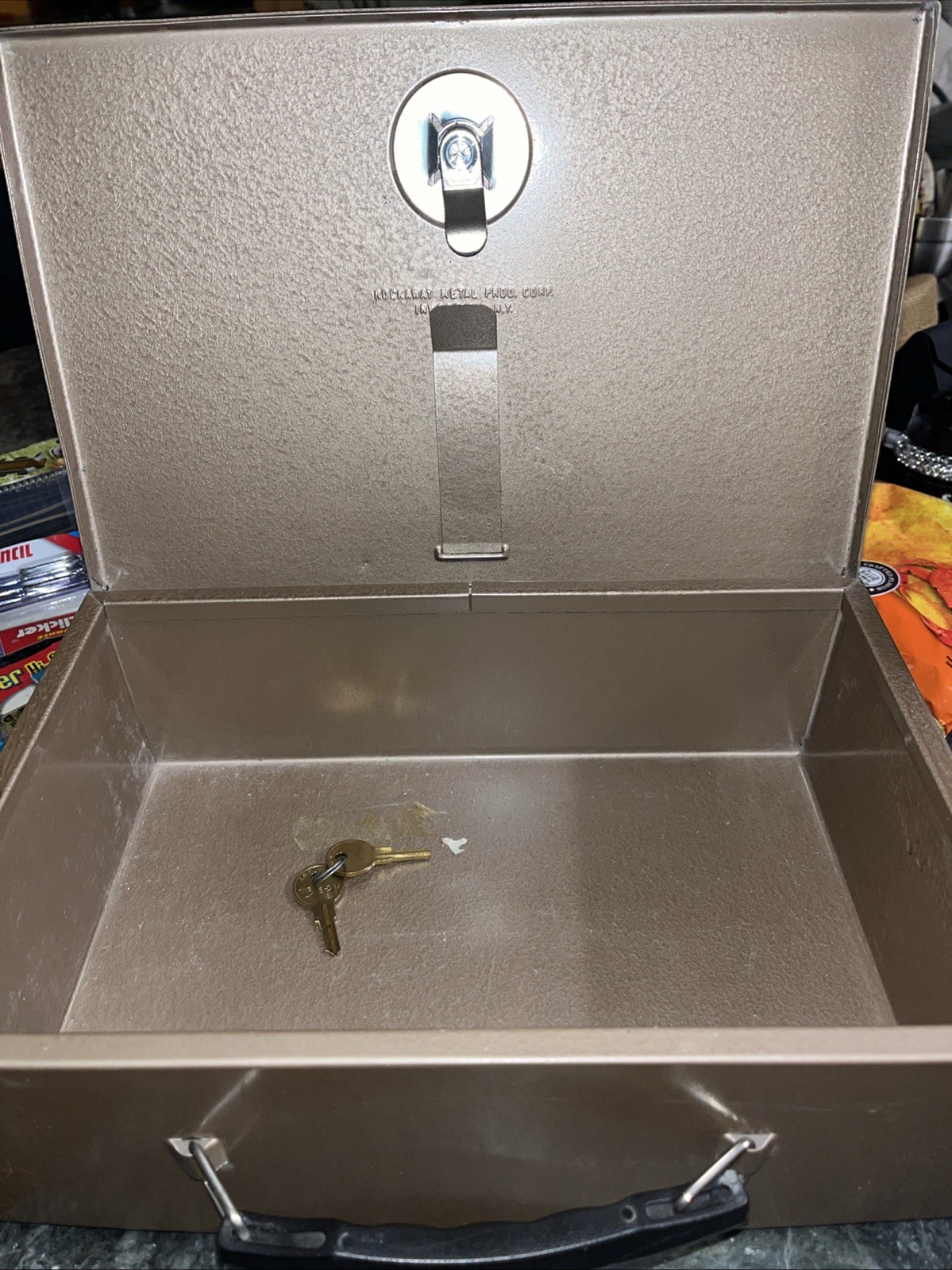 Vintage Rockaway Metal Lock Box