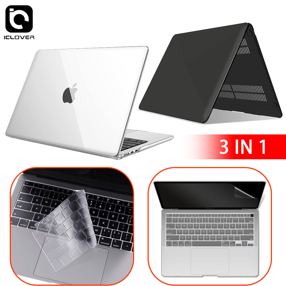 Rubberized Hard Case Shell +Keyboard Cover+ Screen Film For MacBook Air Pro 13"