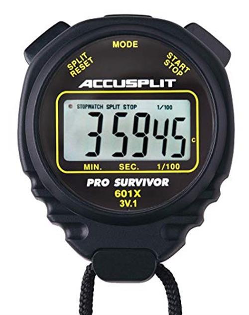 ACCUSPLIT Pro Survivor - A601XBK Stopwatch, Clock, Extra Large Display (Black)
