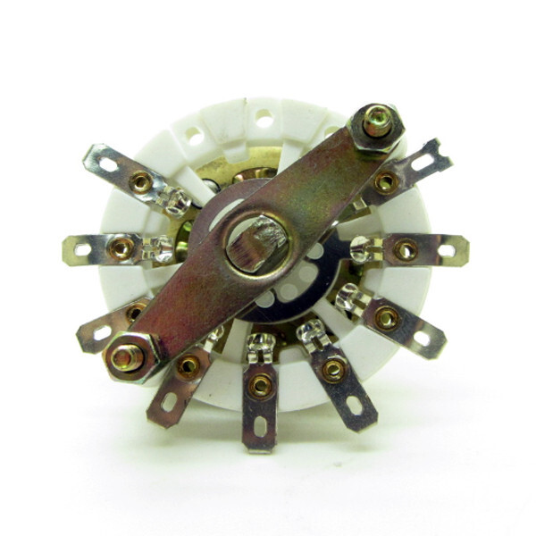Band Switch Rotary Channel Selector 2 Deck 2 Pole 8 Position Throw 2P8T + Knob