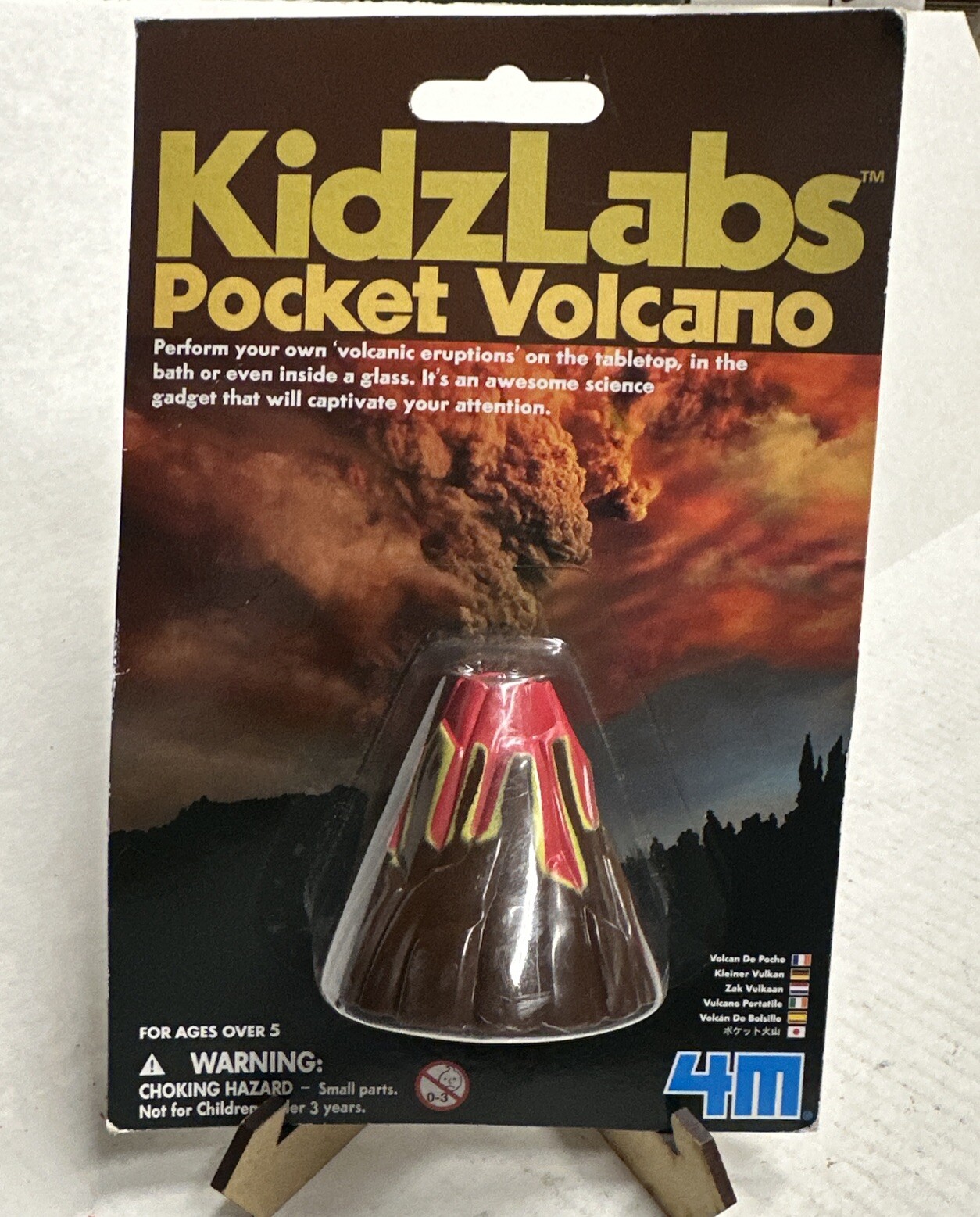 New 4M KidzLabs Pocket Volcano DIY Chemistry Geology Lab Experiment Instructions