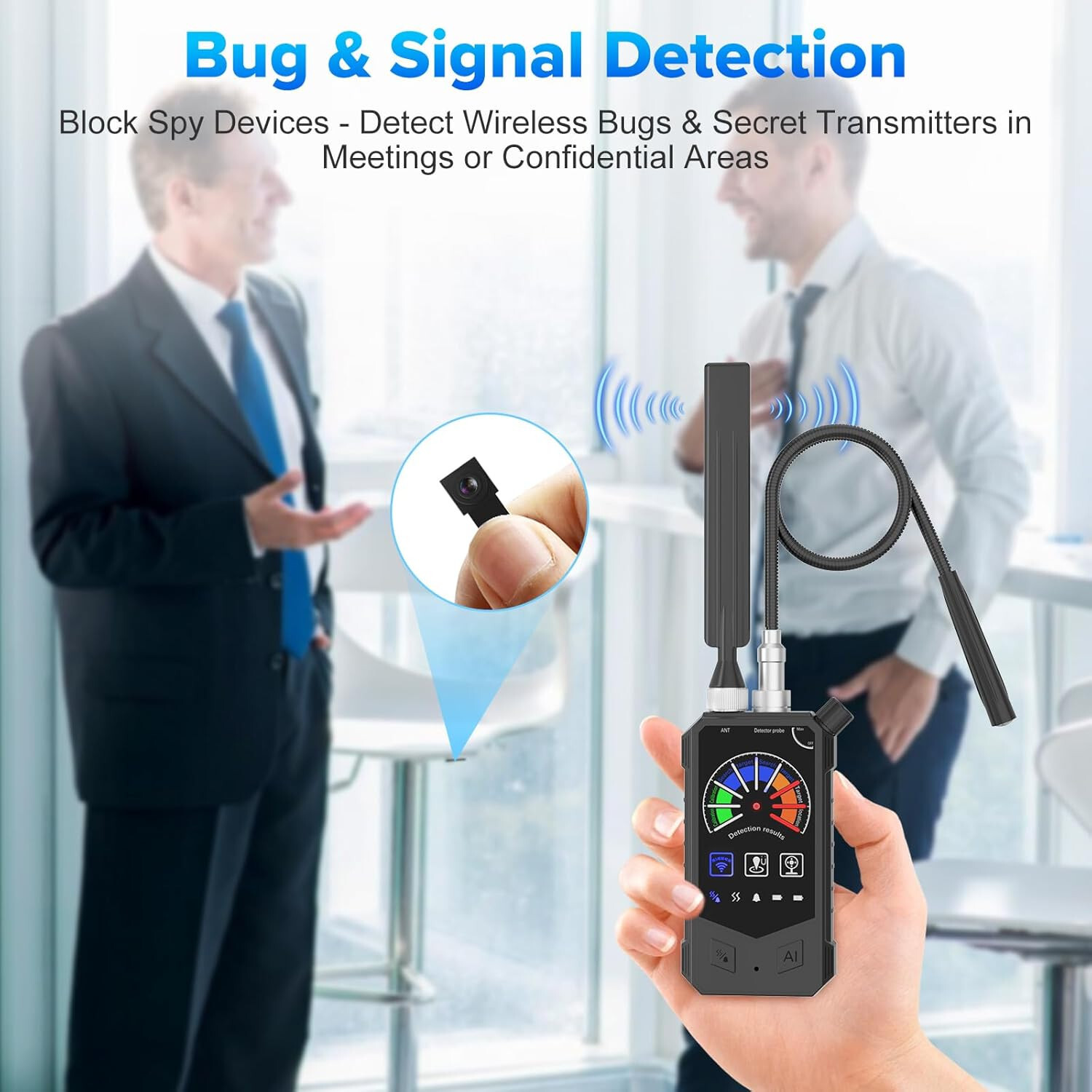 Anti Spy Detector, Bug Detector,Hidden camera detector privacy protector