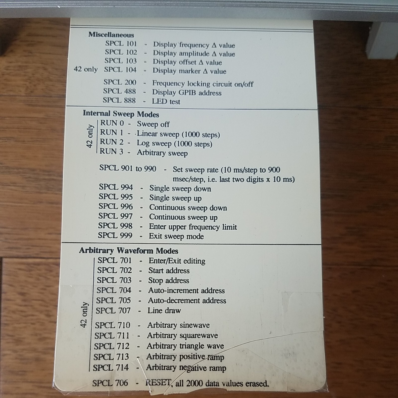 Nicolet Model 42 Programmable Function Generator