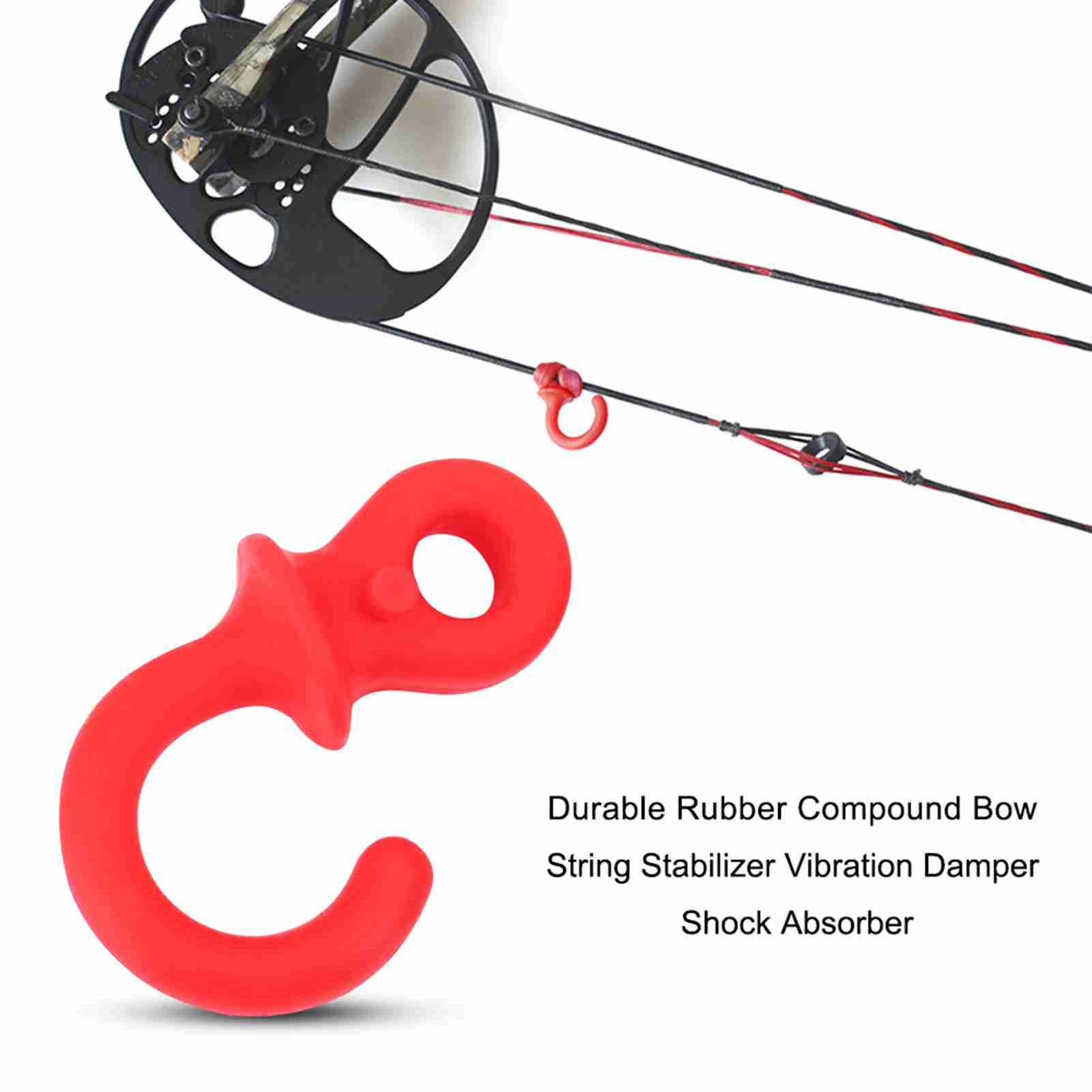 4Pcs Durable Rubber Compound Bow String Stabilizer Vibration Damper Shock