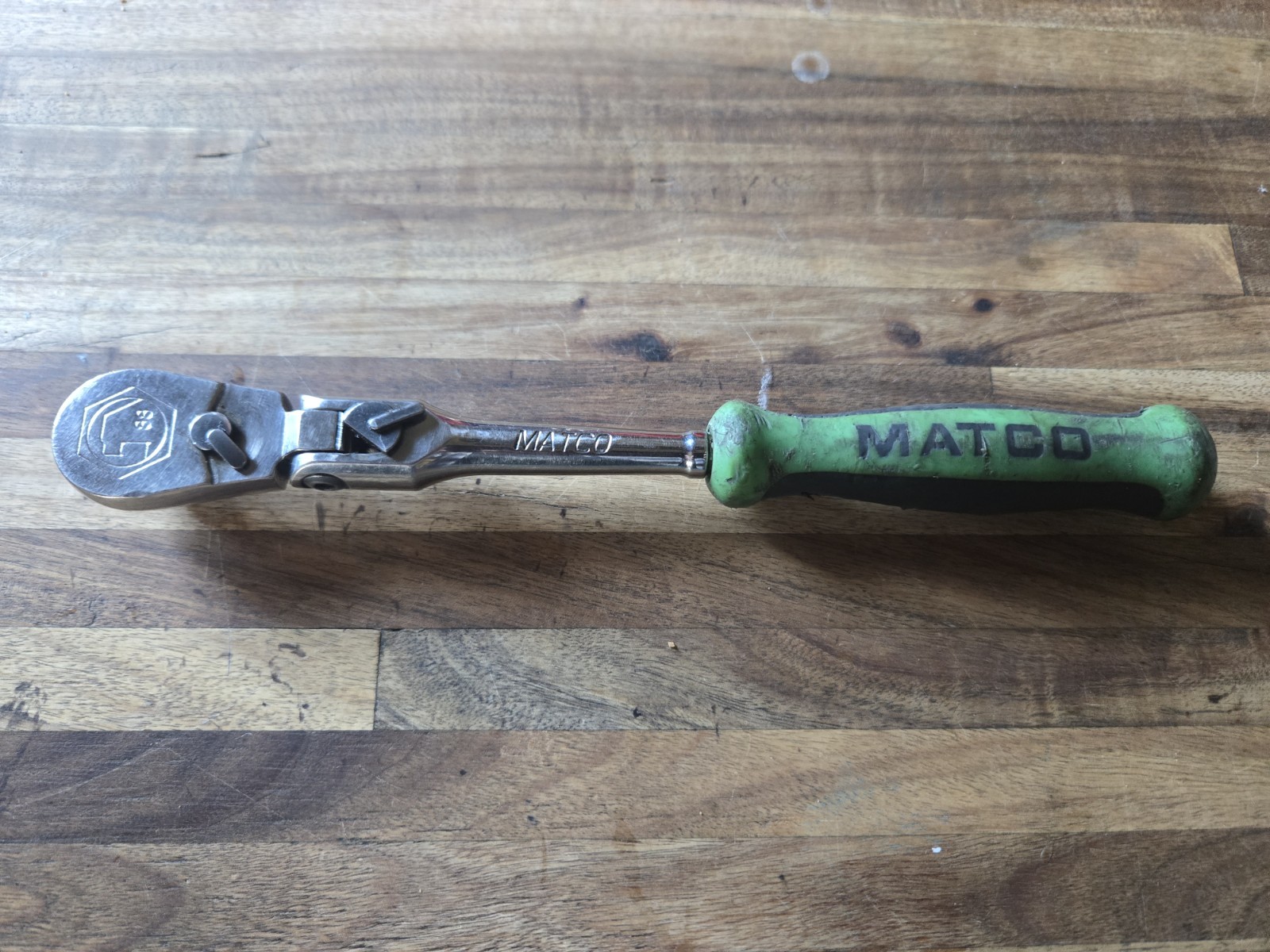 Matco AFR68LFTG 1/4" Drive  EIGHTY8 88-Tooth Locking Green/Black Flex Ratchet