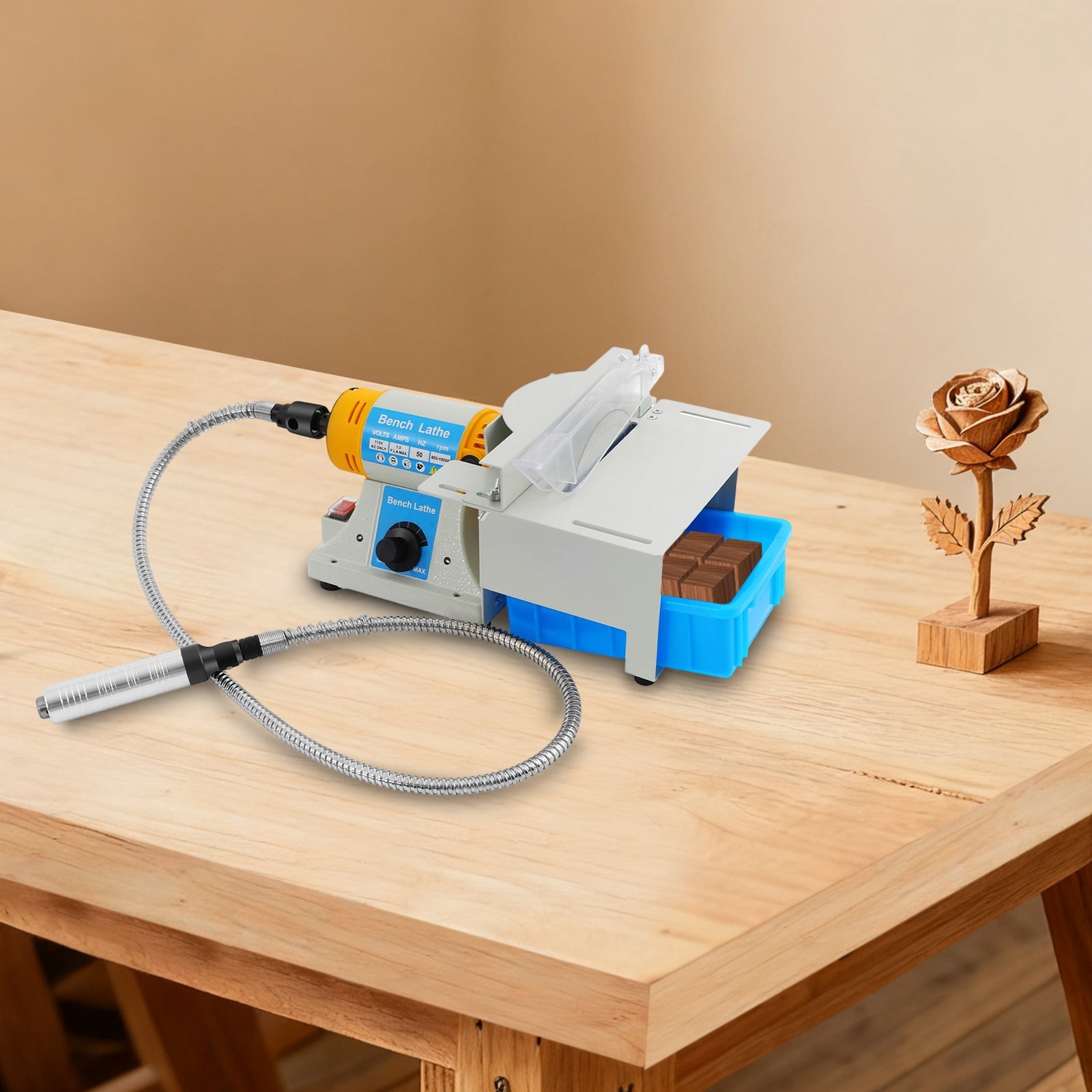 Mini Table Saw, 110V Multifunctional Electric Grinding Machine With Table Saw