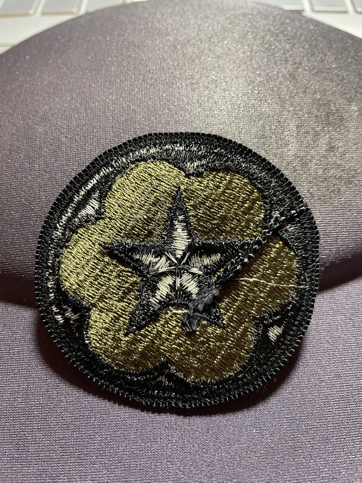 VIETNAM US ARMY STAFF SUPPORT PATCH WITH M/E, DATED 1/1972 SUBDUED