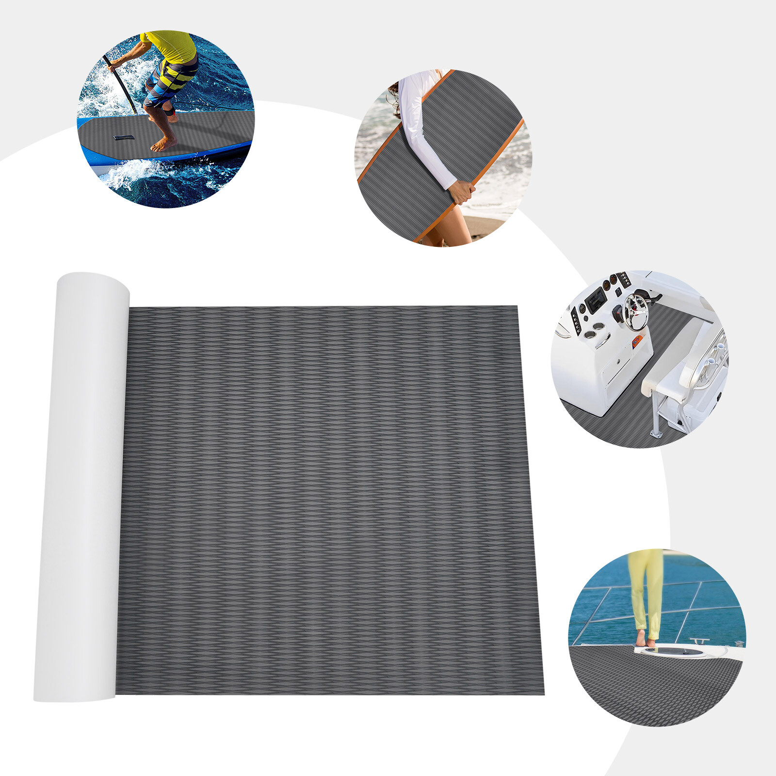 Rhombus EVA Foam Boat Decking Sheet Mat Marine Yacht Flooring Mat 7.87*3.87ft