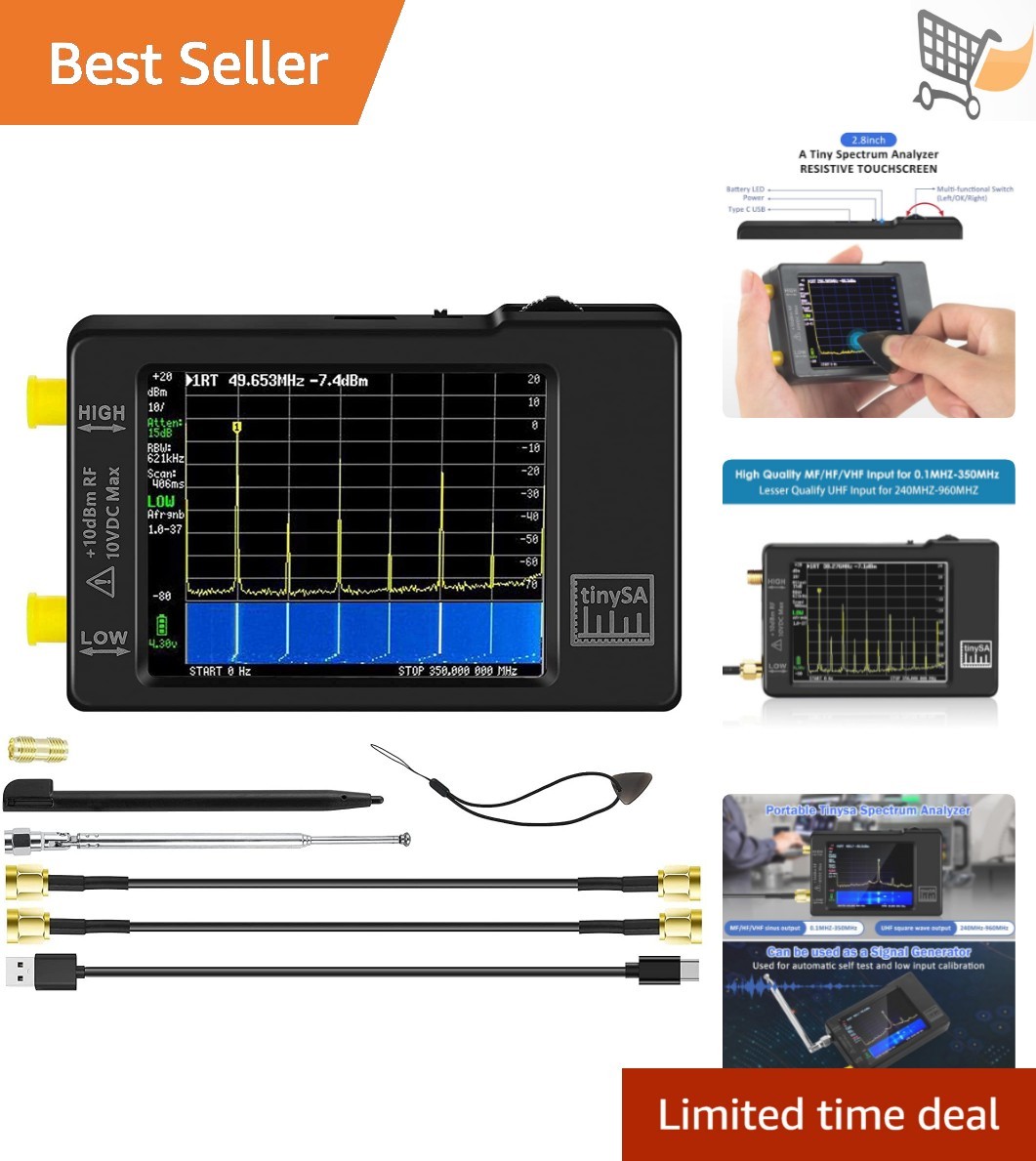 Handheld Frequency Analyzer Signal Generator 0.1MHz-960MHz Touchscreen RF  Tool