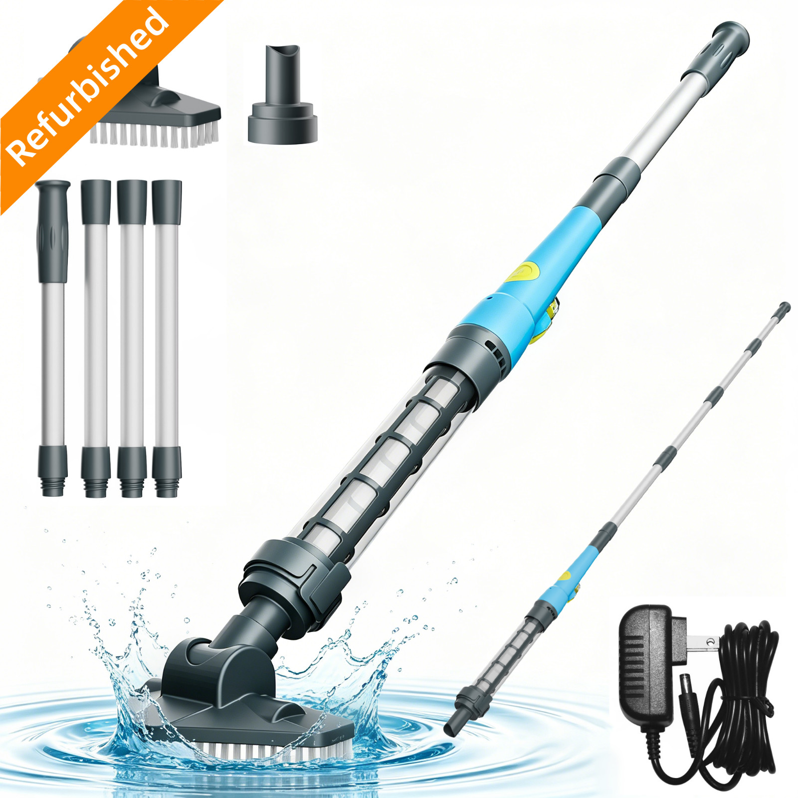 Efurden Rechargeable Pool Vacuum Handheld Cordless Hot Tub Pool Cleaner 4000mAH