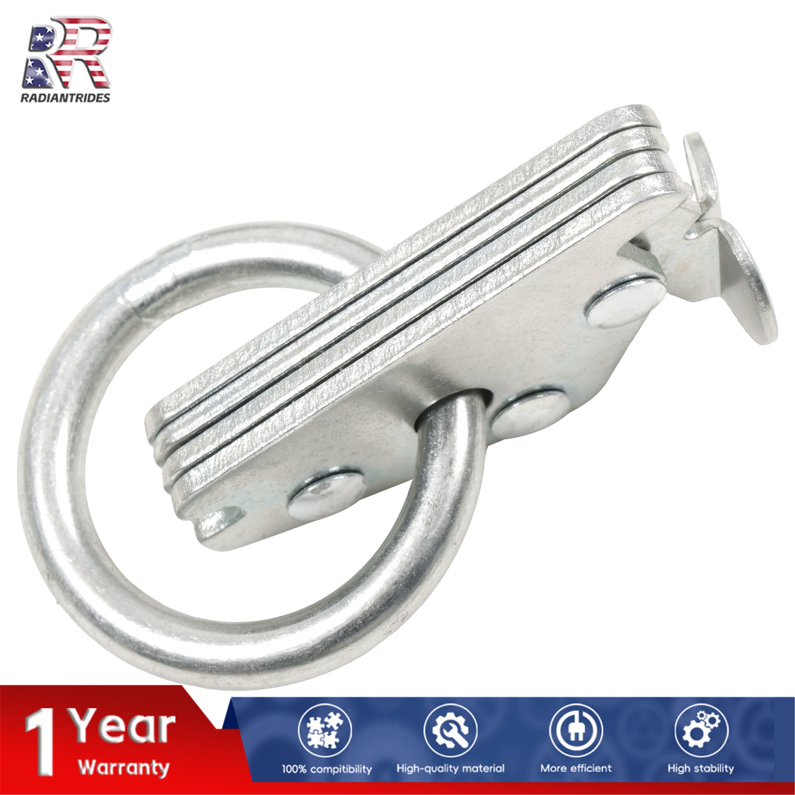 32 Piece 5' Galvanized E Track Rail Set Silver Finish Fit For Enclosed Trailers