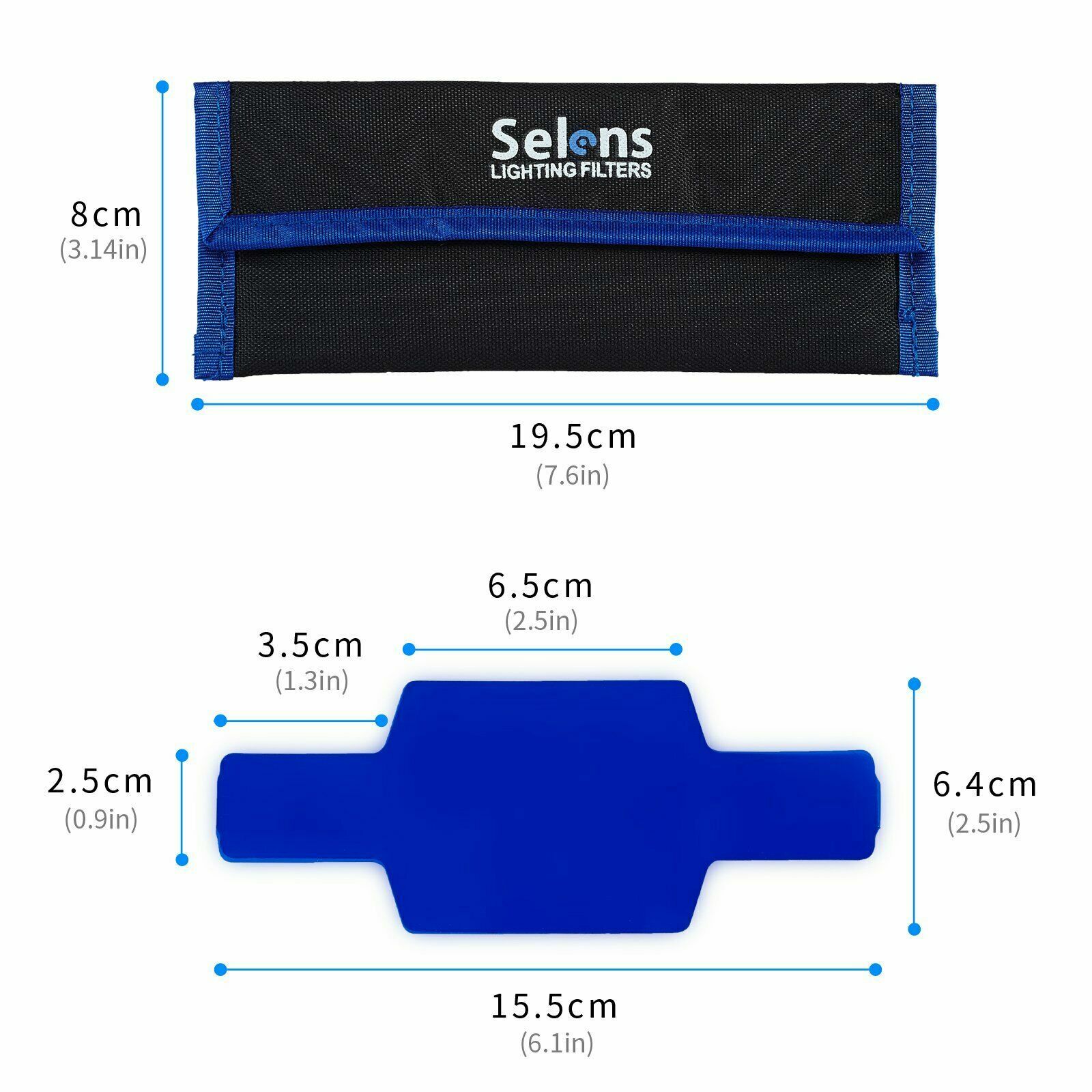 Selens Universal Flash Gels Lighting Filter for Camera Flashlight with Gel-Bands