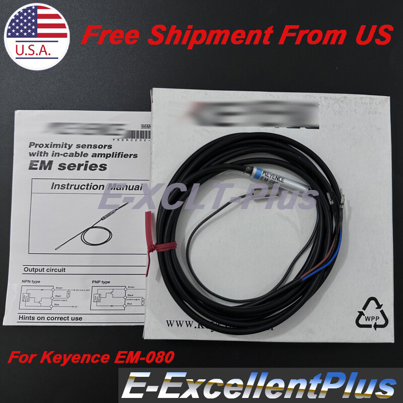 New in Box Inductive Proximity Switch Sensor For Keyence EM-080 EM080 12-24VDC