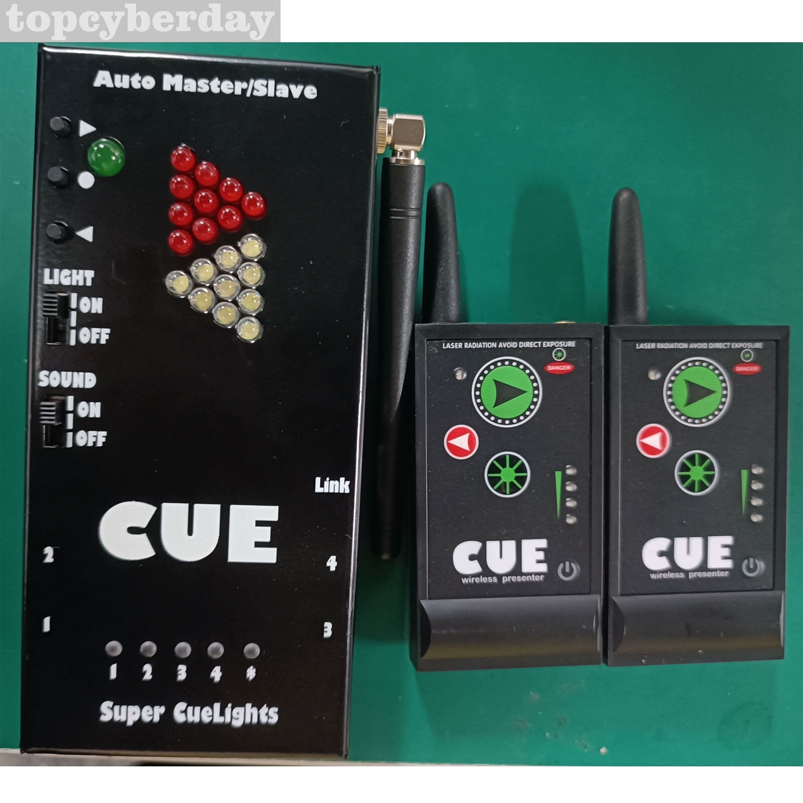 Super Cuelight Presenter Remote 1 Receiver 2 Transmitters for PPT Presentation A